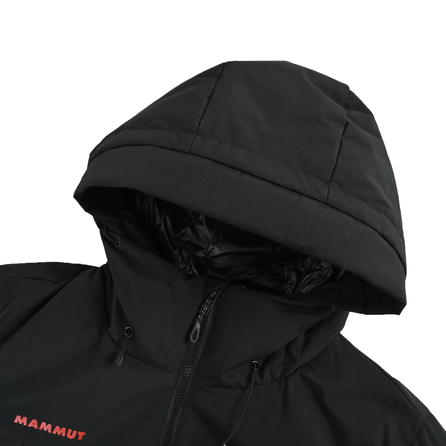 MAMMUT/猛犸象 象标字母连帽羽绒服 黑色 藏青色