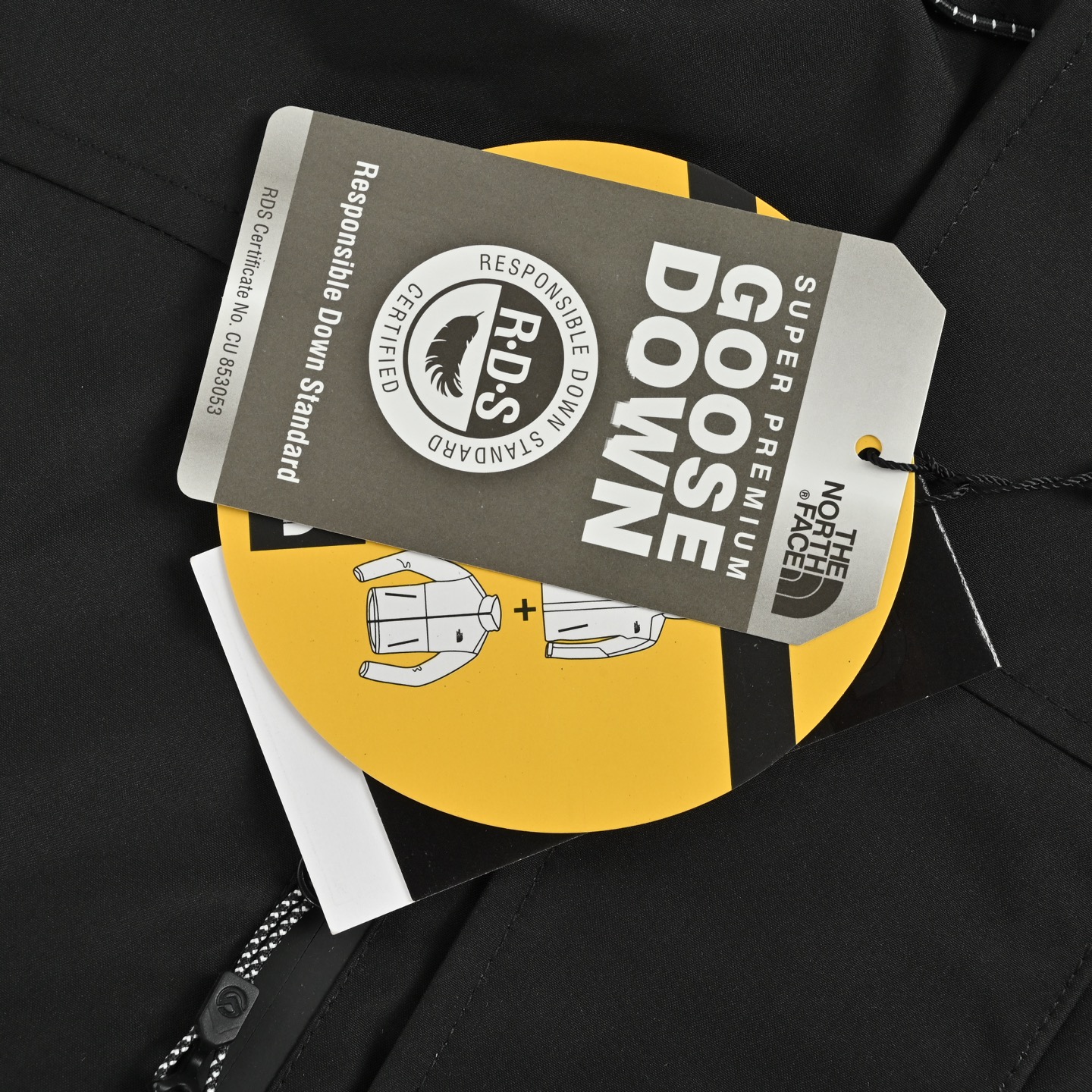 The North Face/北面 巅峰喜马拉雅登山系列连帽羽绒服 黑色 白灰
