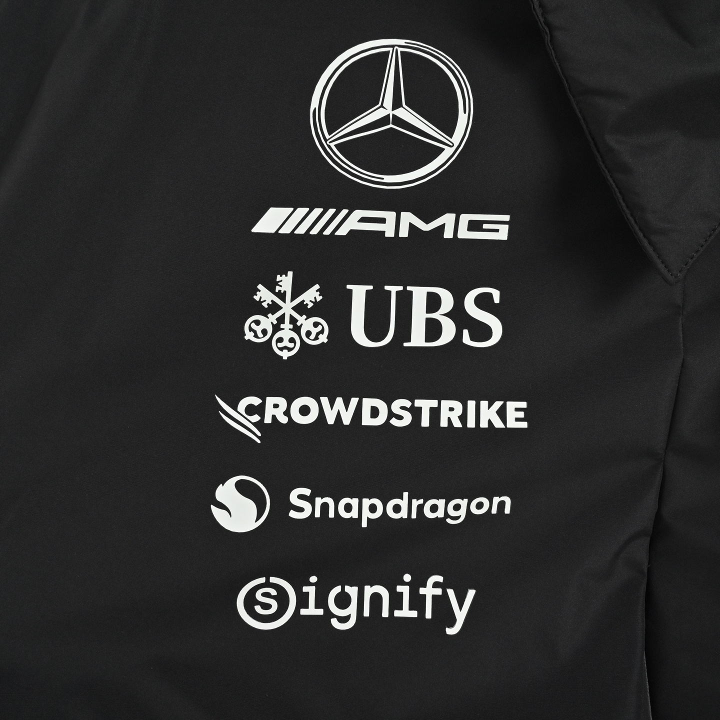 Adidas/阿迪达斯 梅赛德斯联名棉服外套 联名款 MERCEDES - AMG SS25 PETRONAS F1 一级方程式车队 宽松拉链夹克外套