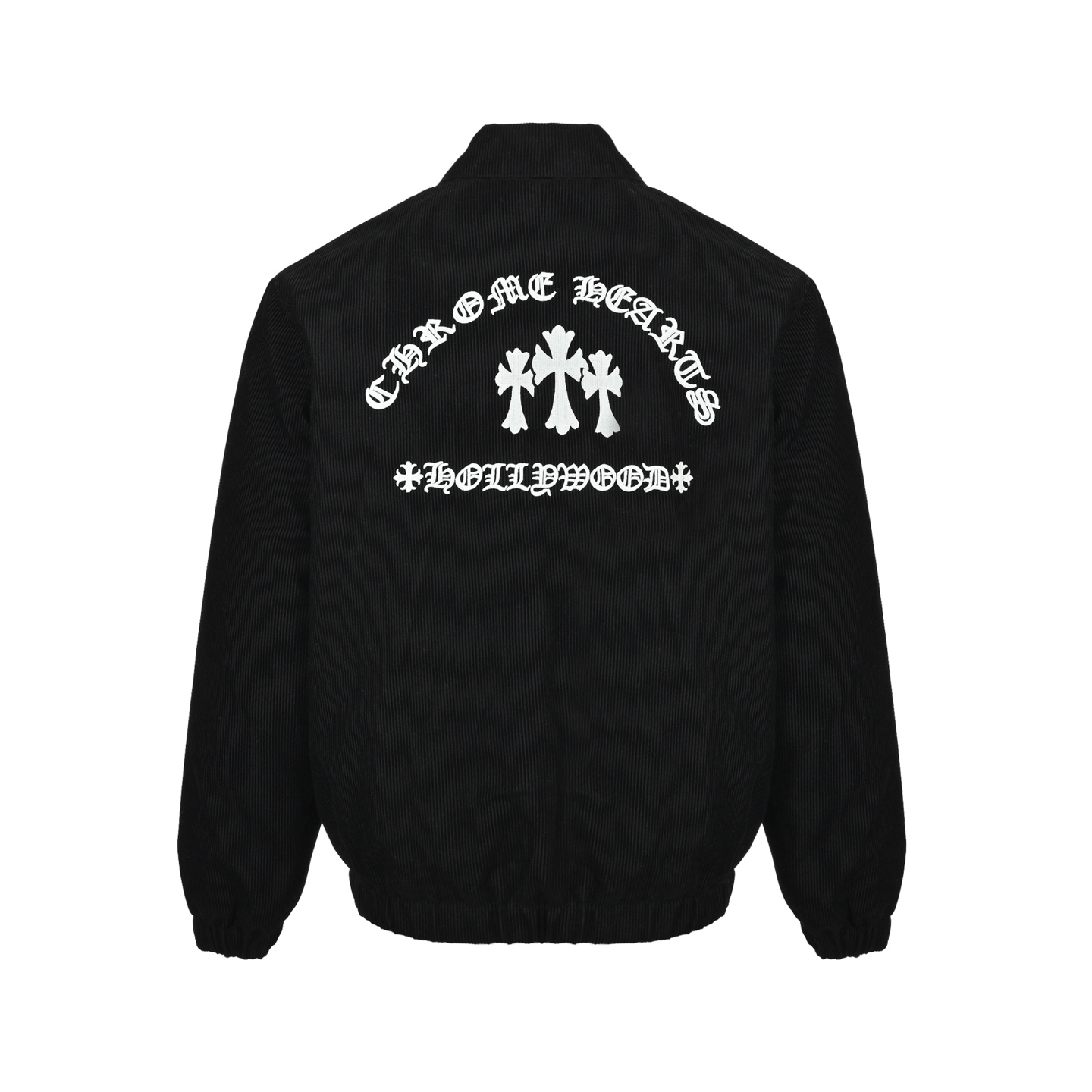Chrome Hearts/克罗心 25Fw 灯芯绒植绒刺绣棉服外套 黑色