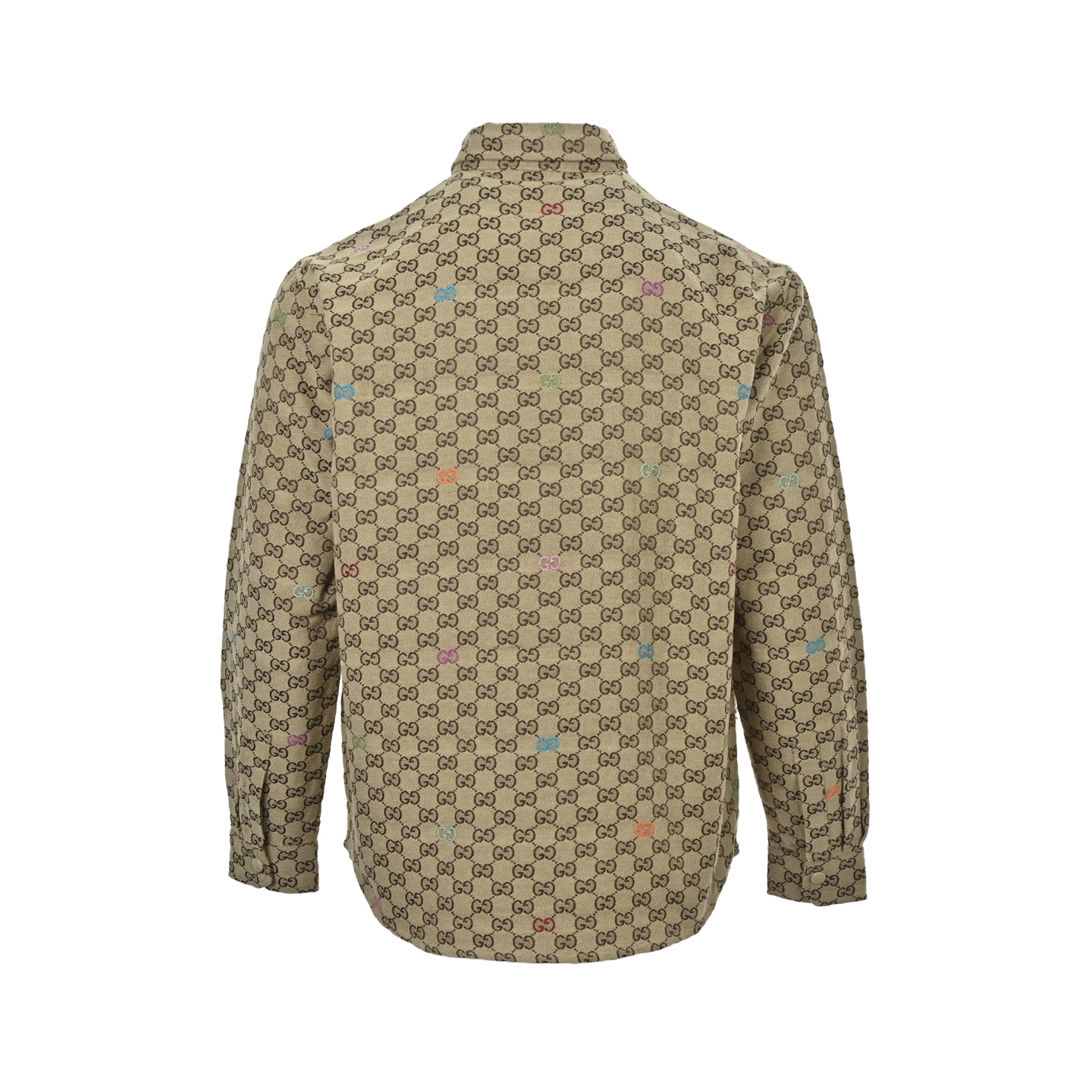 Gucci/古驰 25Fw GG彩色刺绣满印提花帆布衬衫夹克 Gucci GG提花衬衫