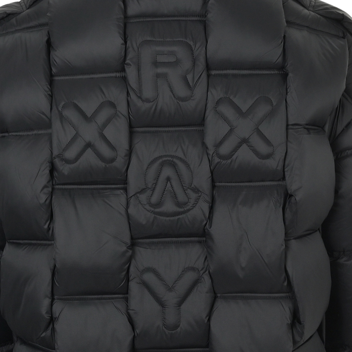 Moncler/蒙口 25Fw编织外套羽绒服 Moncler x Christopher Raxxy 明星同款 男女款3D绗缝拉链羽服 黑色 白色 绿色