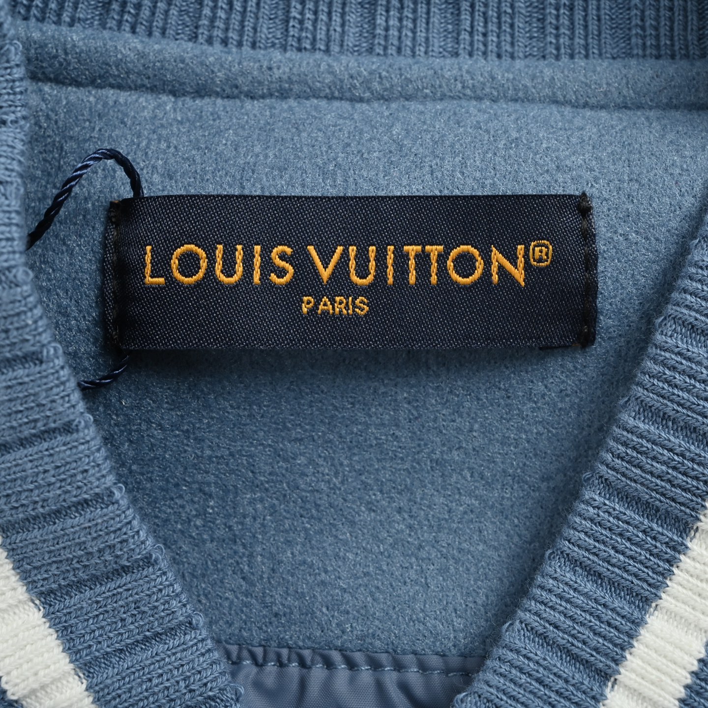 Louis Vuitton/路易威登 徽标刺绣皮质拼接夹克棒球服