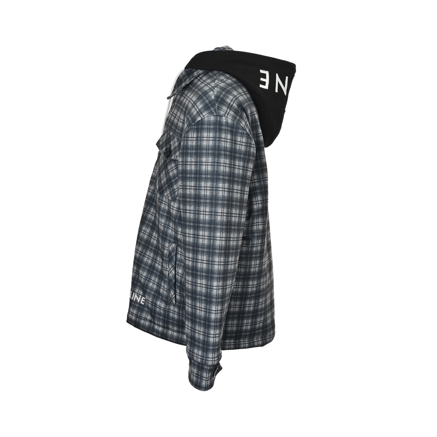 Celine/赛琳 格纹羊绒连帽棉服外套