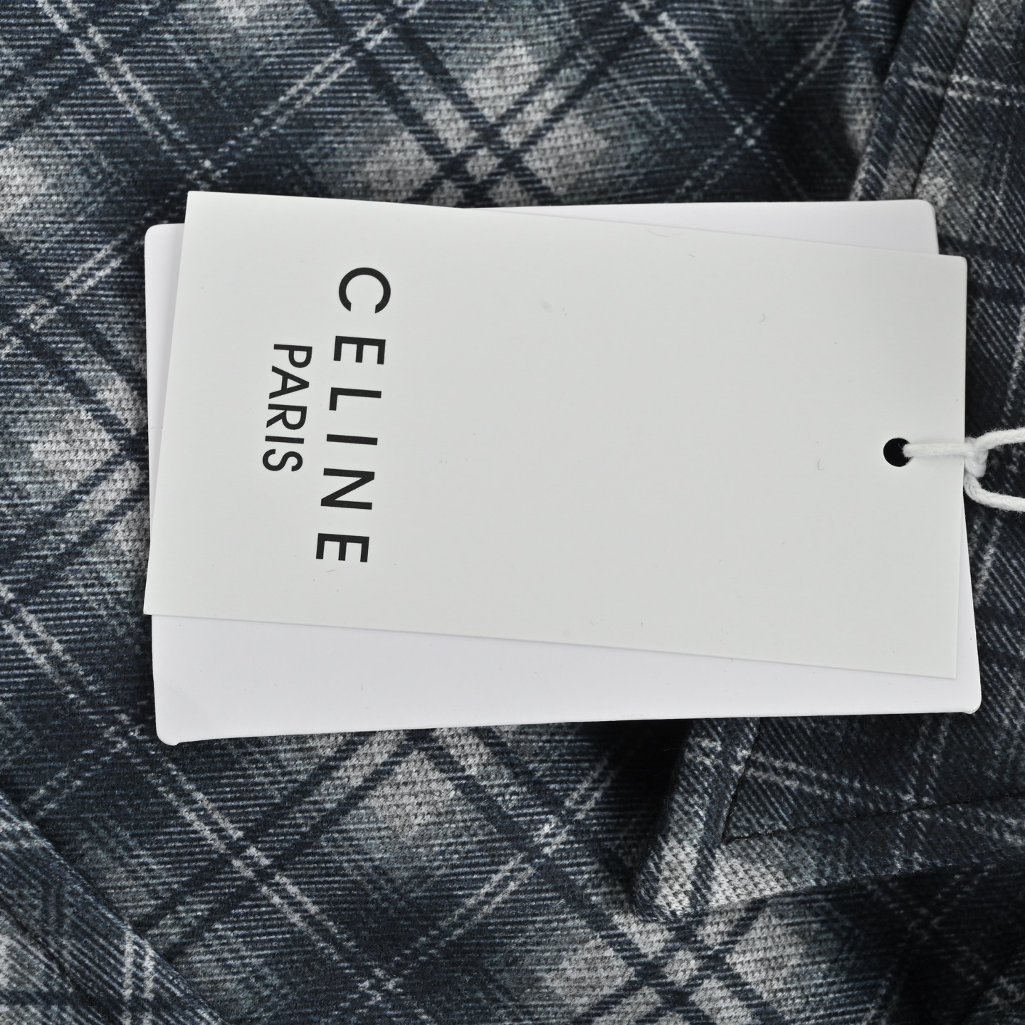 Celine/赛琳 格纹羊绒连帽棉服外套