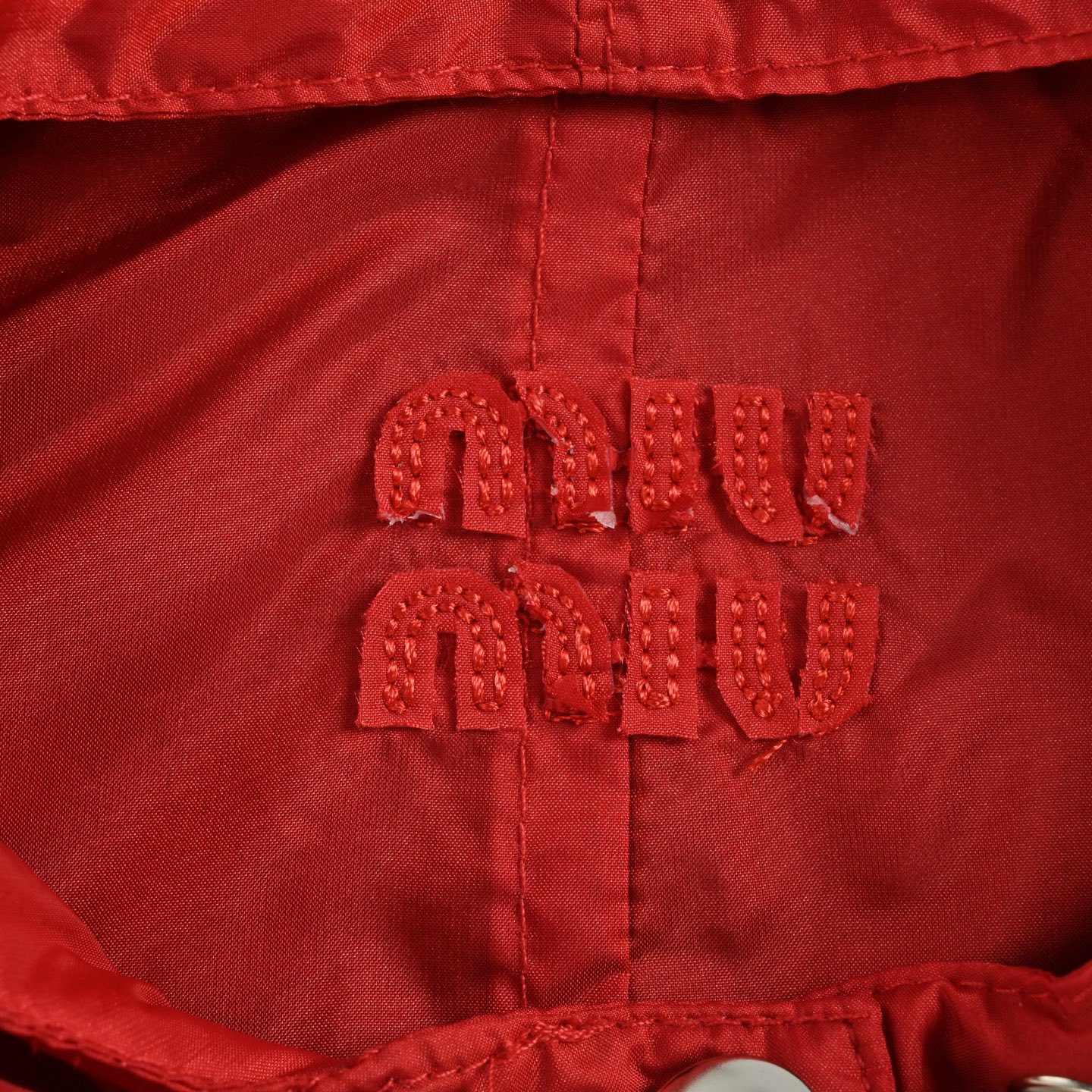 Miu Miu/缪缪 25Fw 假两件双面穿连帽夹克外套
