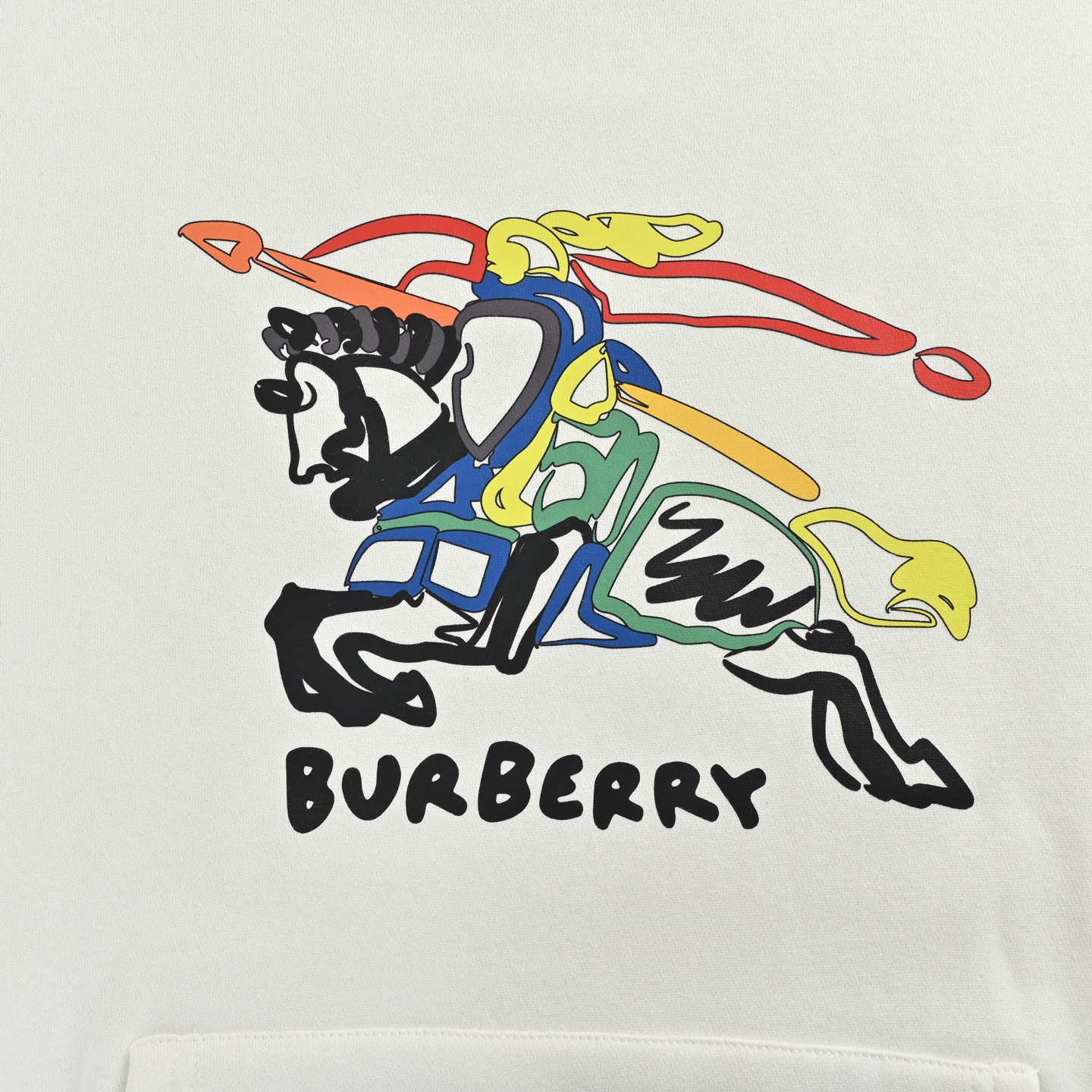 Burberry/巴宝莉 25Fw彩色战马连帽卫衣