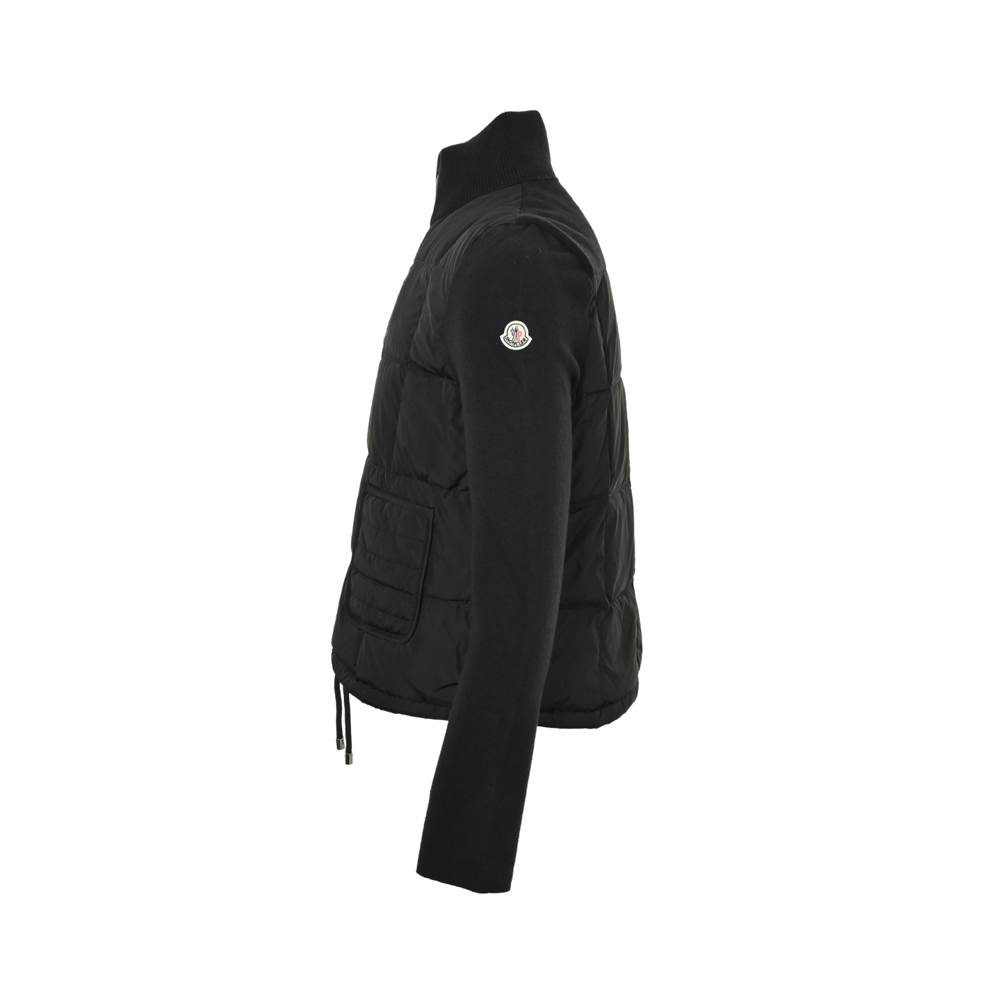 Moncler/蒙口 绗缝双口袋针织拼接羽绒服 Moncler经典羊绒针织拼接羽绒服