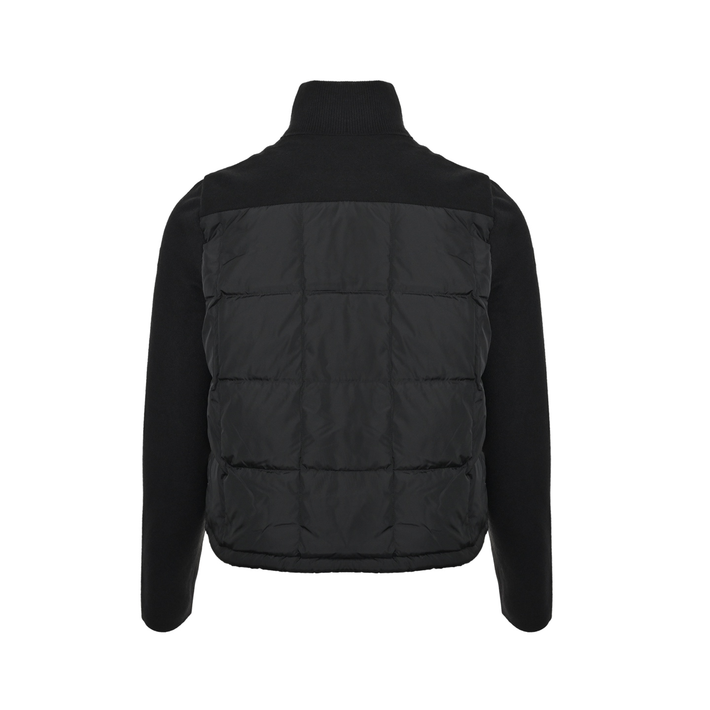 Moncler/蒙口 绗缝双口袋针织拼接羽绒服 Moncler经典羊绒针织拼接羽绒服
