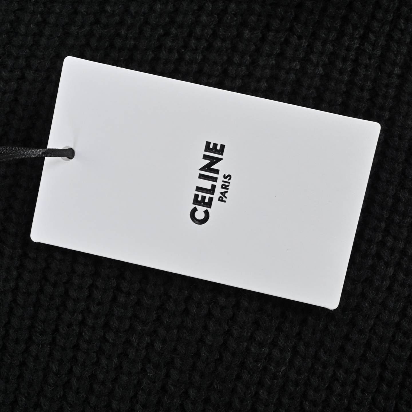 Celine/赛琳 凯旋门后背字母毛巾绣连帽毛衣黑色 灰色