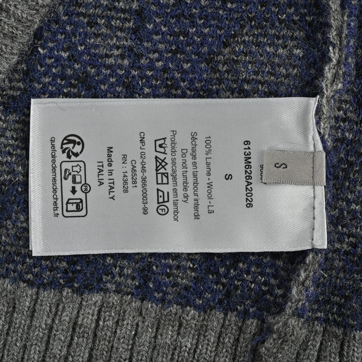 Dior/迪奥 满幅渐变Dio提花圆领毛衣