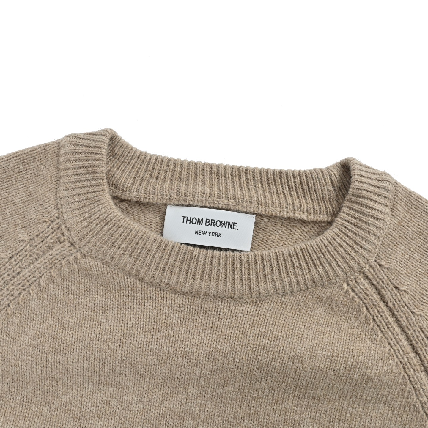 Thom Browne 25Fw K52卡其四杠圆领毛衣