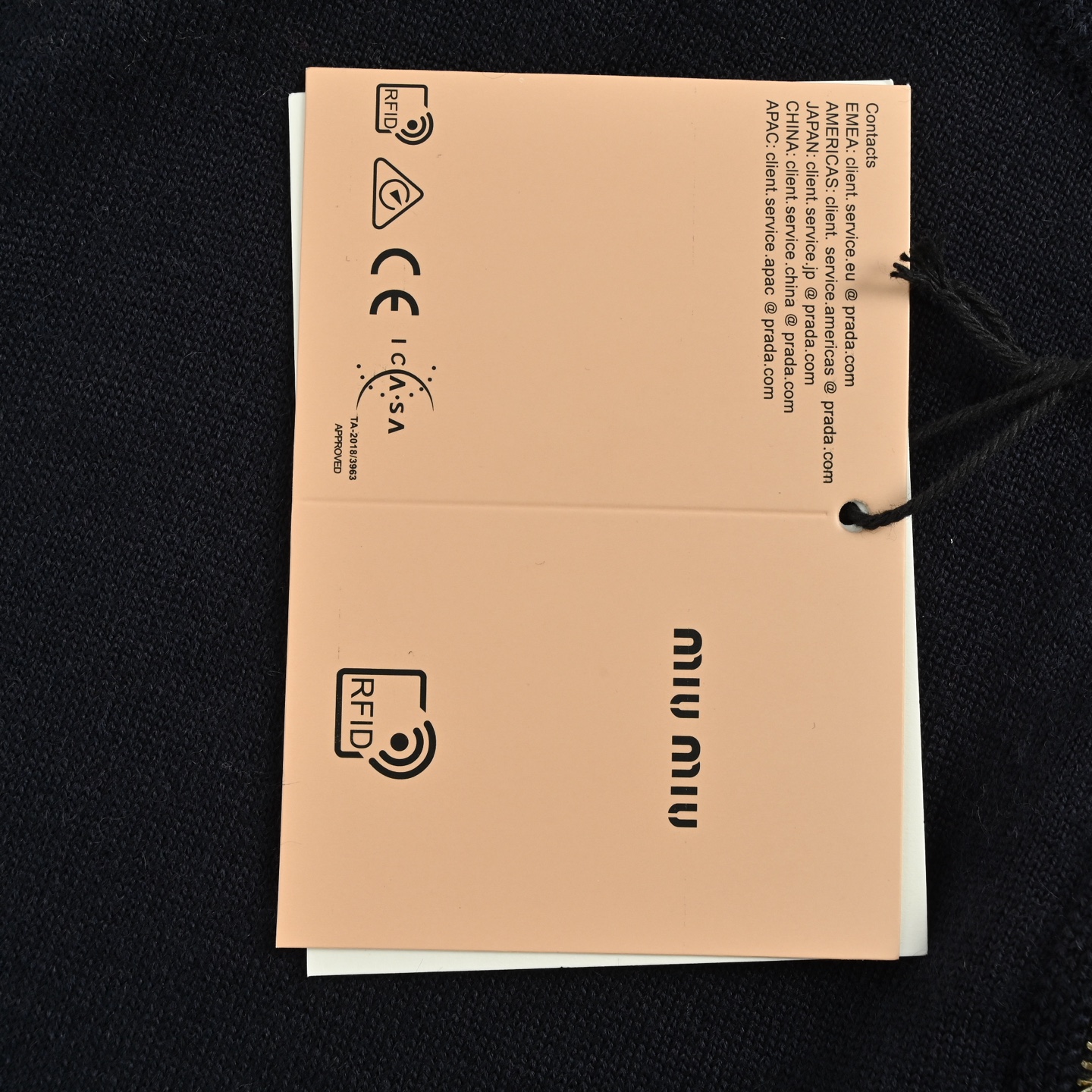 Miu Miu/缪缪 小字半拉链立领毛衣