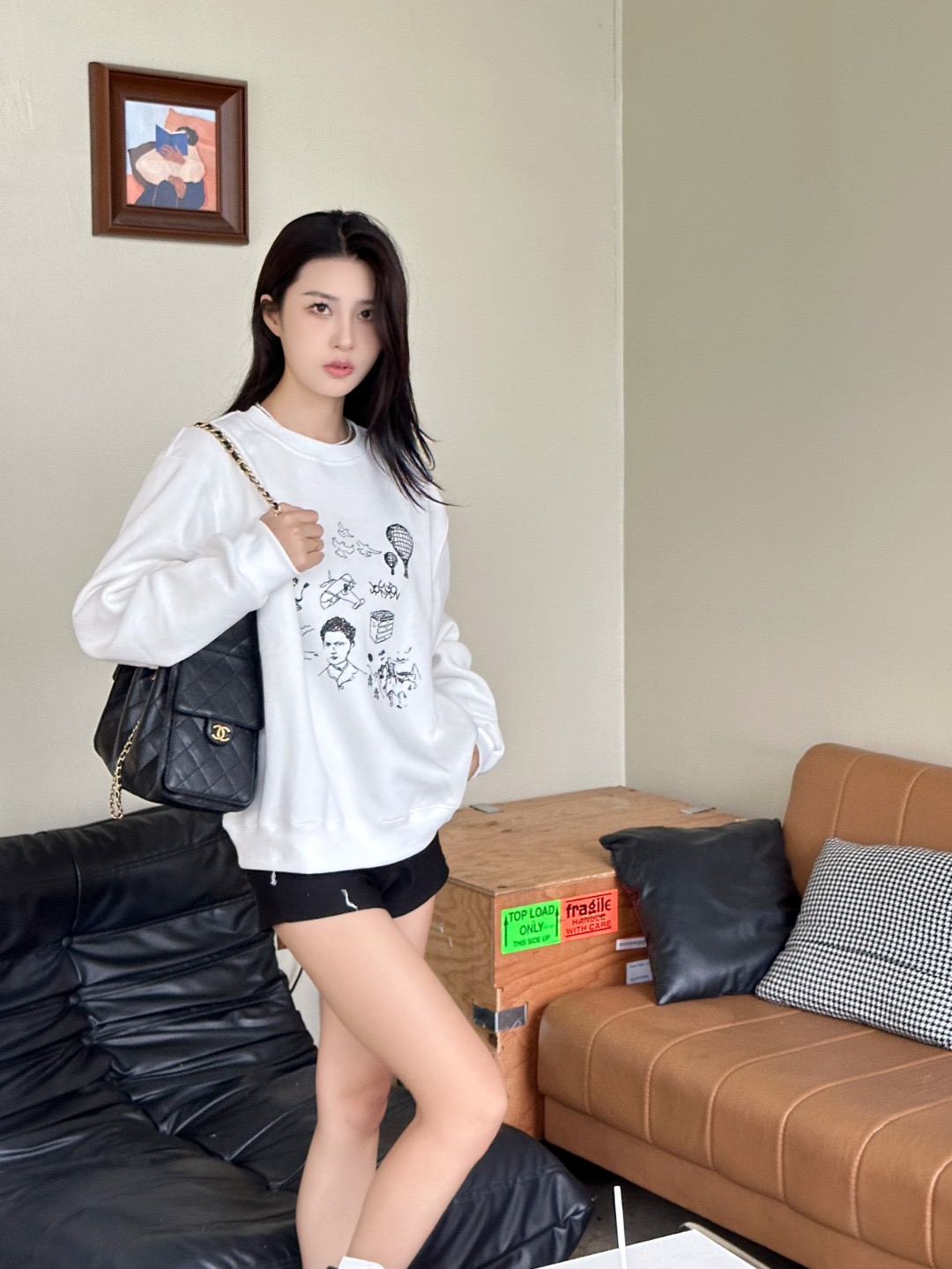 #Louis Vuitton/路易威登 25Fw 热气球圆领卫衣上身效果