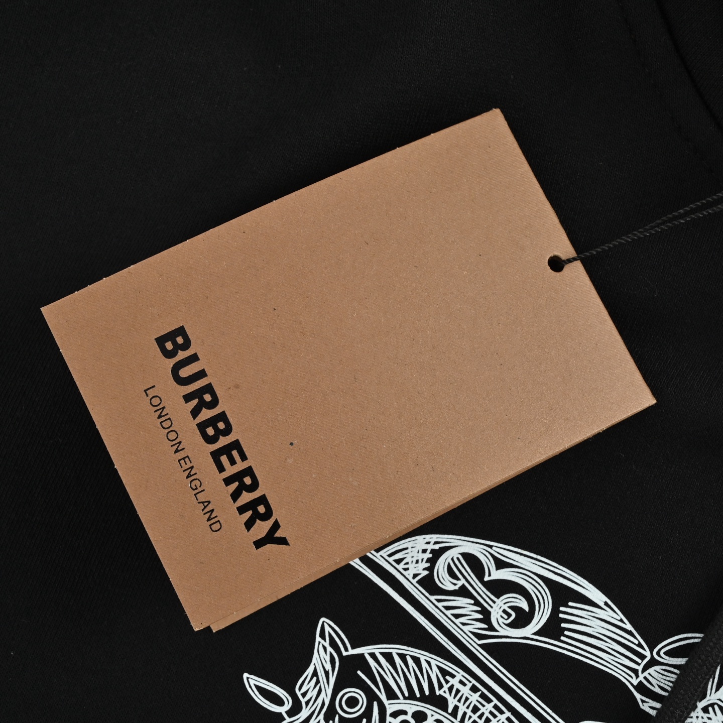 Burberry/巴宝莉 25Fw 素描战马连帽卫衣 宽松