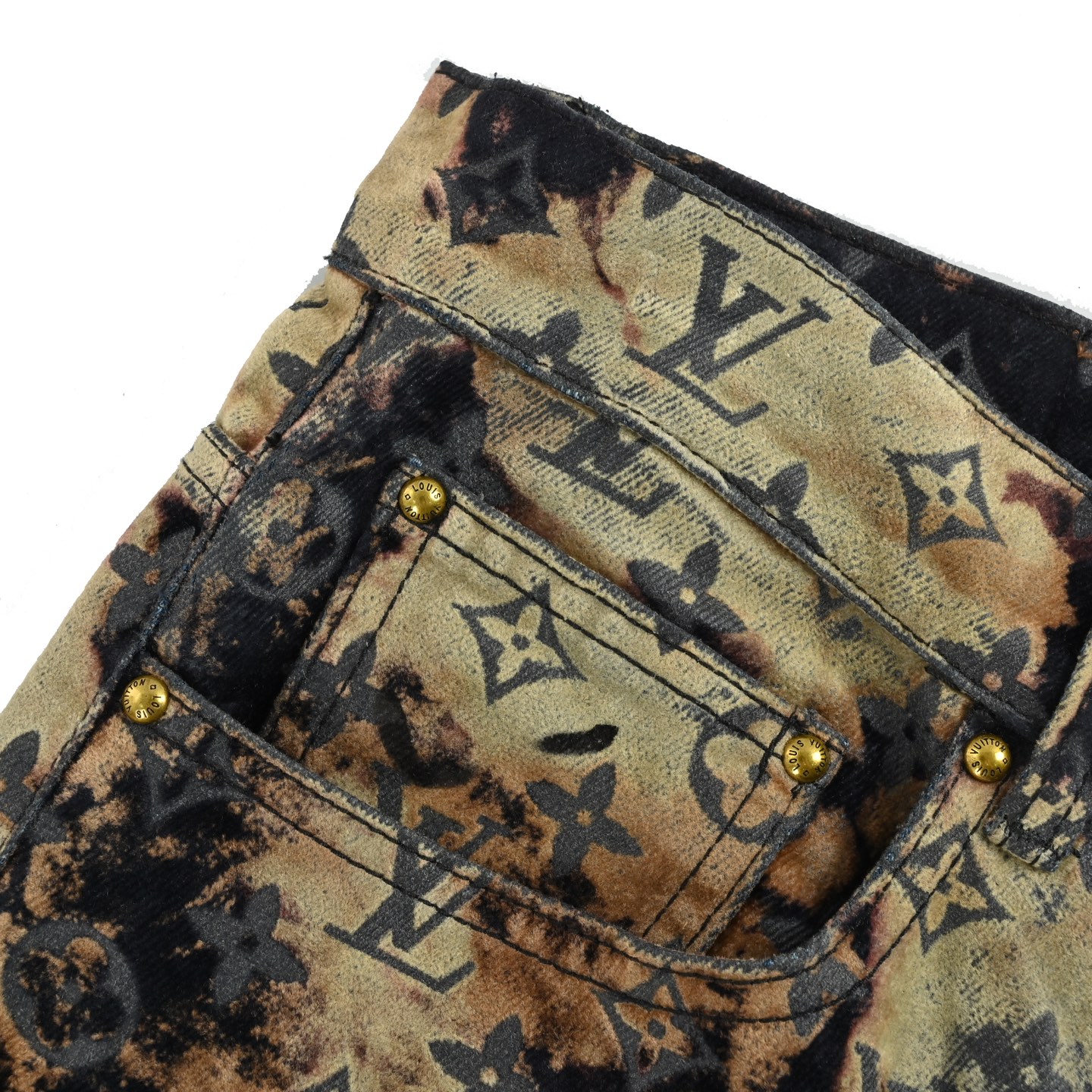 Louis Vuitton/路易威登 火烧云篝火植绒套装牛仔裤