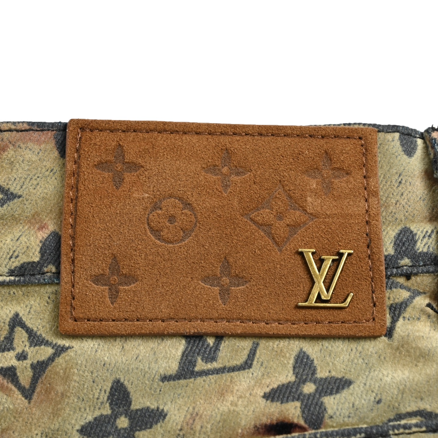 Louis Vuitton/路易威登 火烧云篝火植绒套装牛仔裤