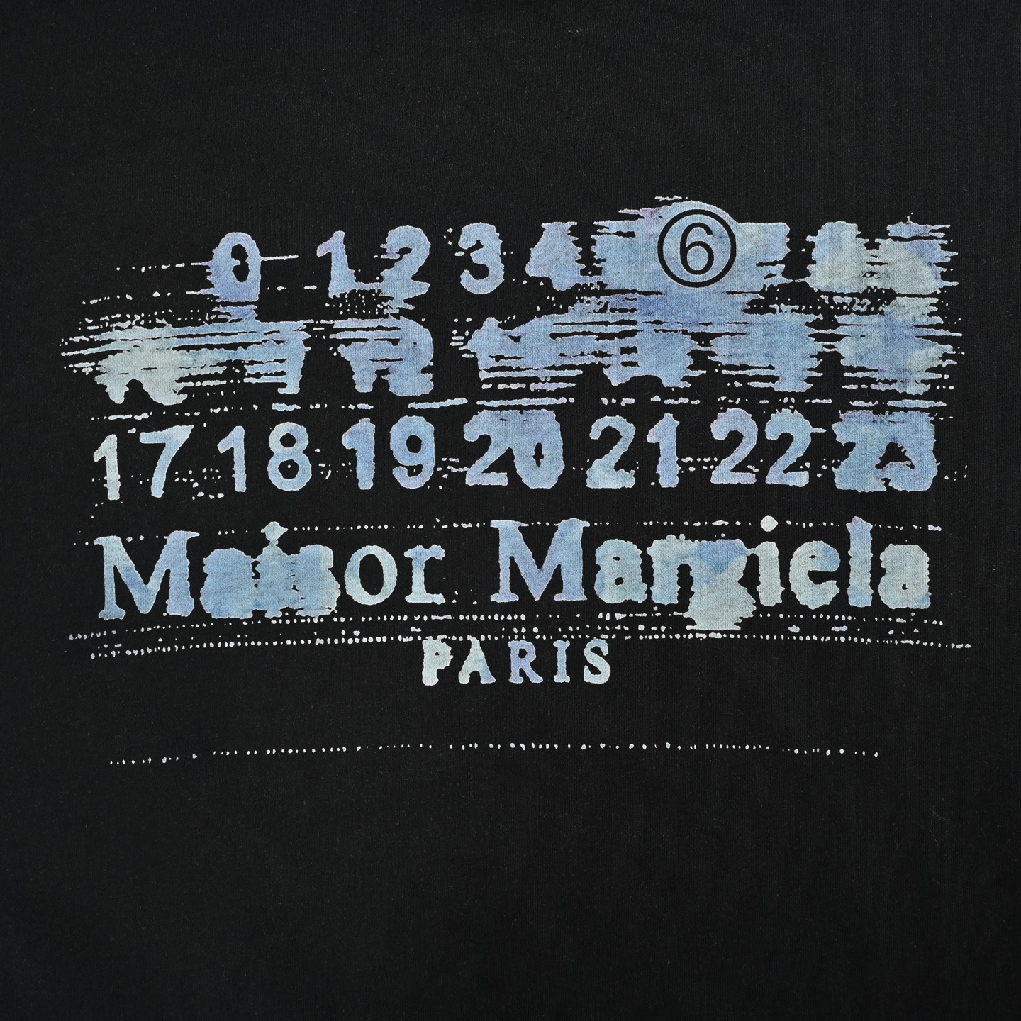Maison Margiela/马吉拉 模糊字母印花圆领卫衣黑色
