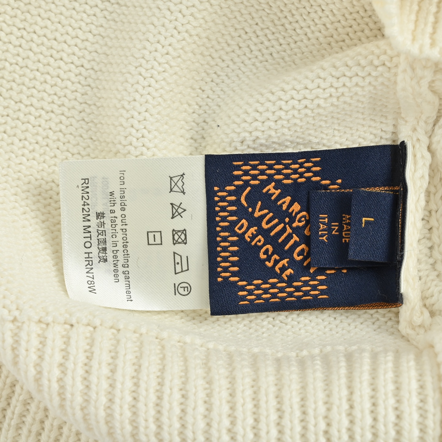 Louis Vuitton/路易威登 25Fw 下摆五金字母徽标开衫毛衣