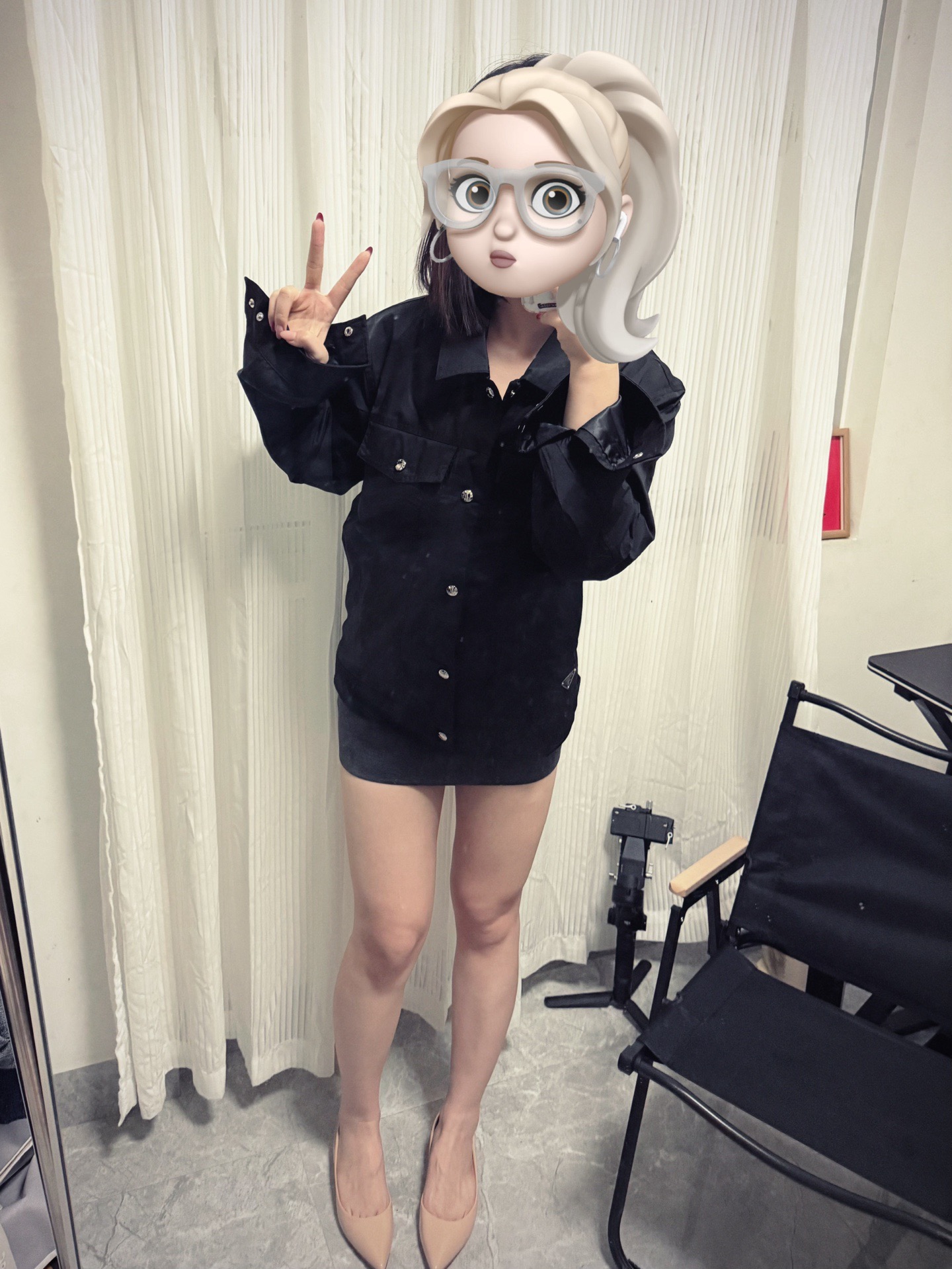 #Prada/普拉达 三角标口袋夹克外套上身效果