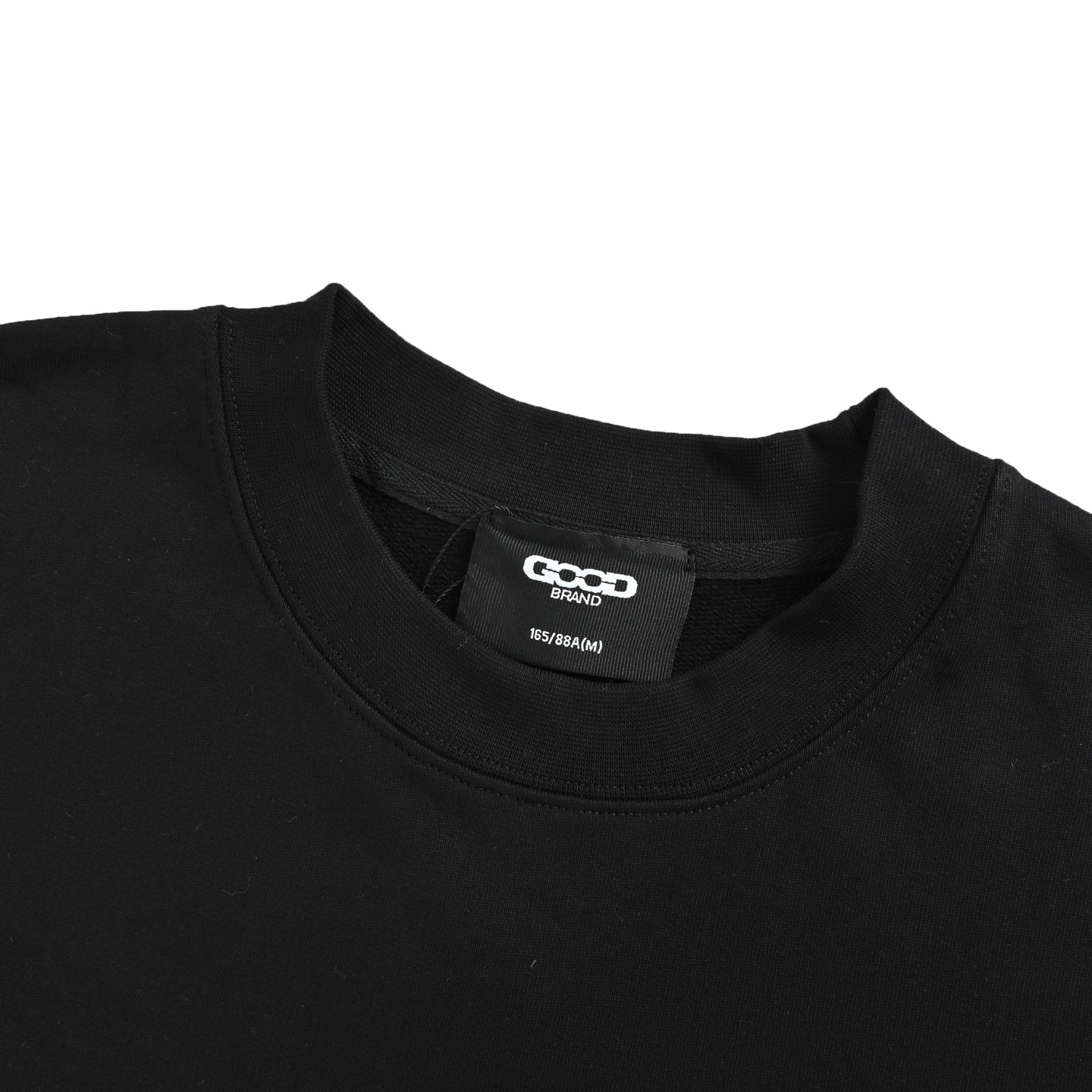 Good Brand 25Fw 小花标语刺绣圆领卫衣 黑色 白色