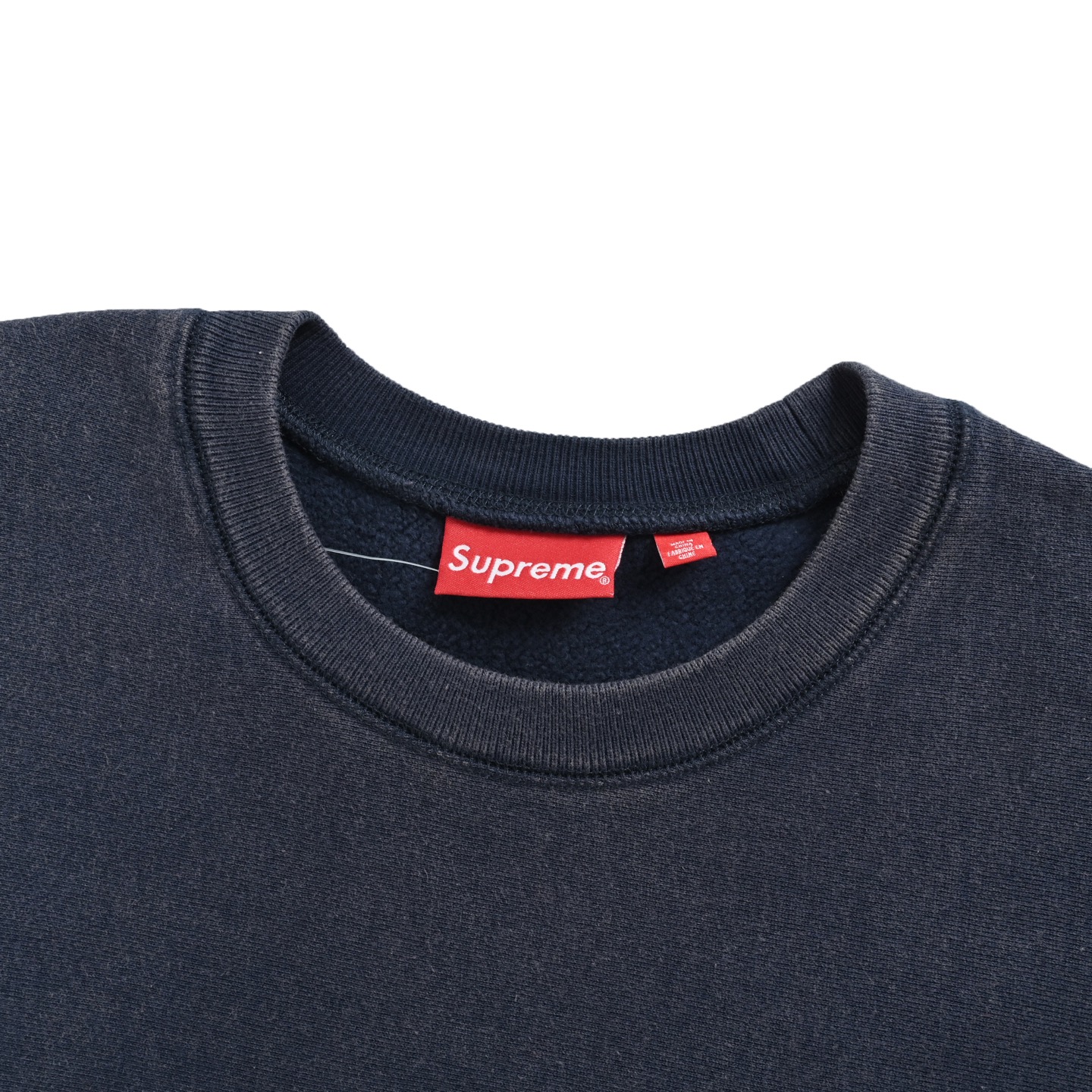Supreme 裂纹BOX印花水洗圆领卫衣