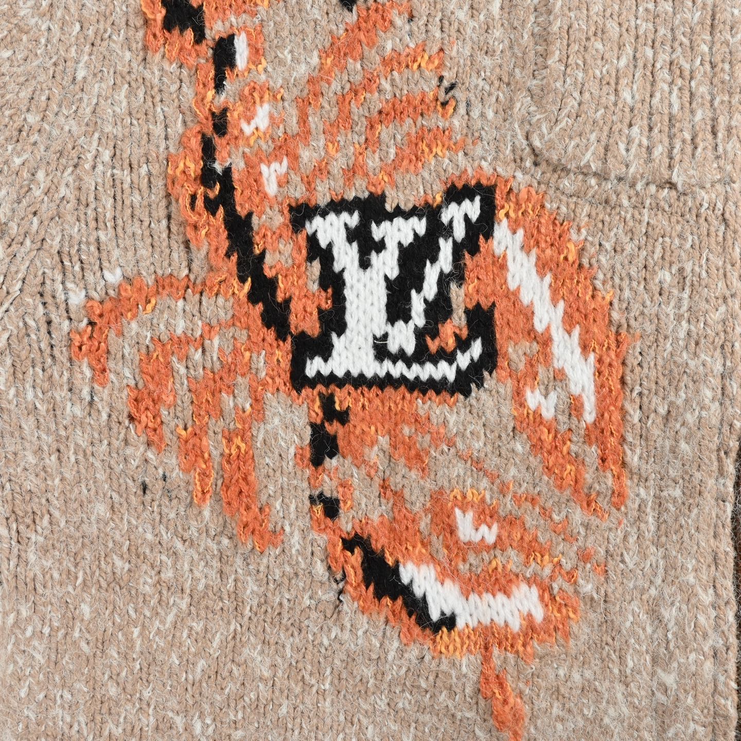 Louis Vuitton/路易威登 25Fw 龙虾提花针织拉链毛衣外套
