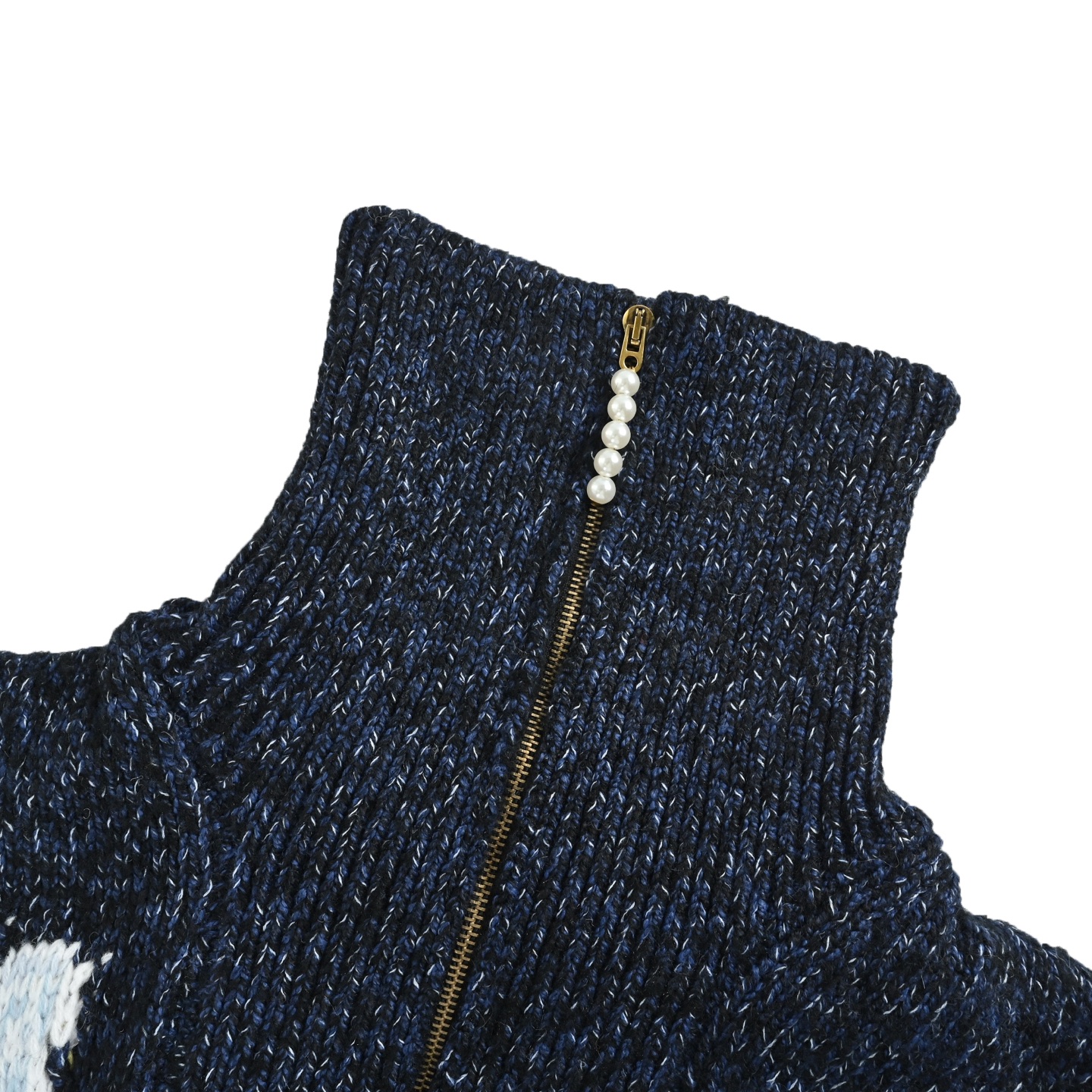 Louis Vuitton/路易威登 25Fw 鲸鱼提花针织拉链毛衣外套