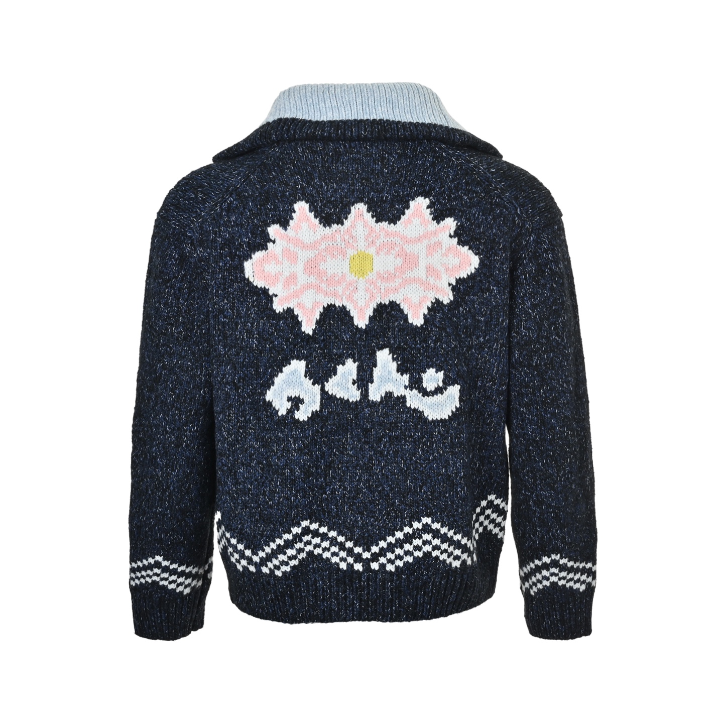 Louis Vuitton/路易威登 25Fw 鲸鱼提花针织拉链毛衣外套