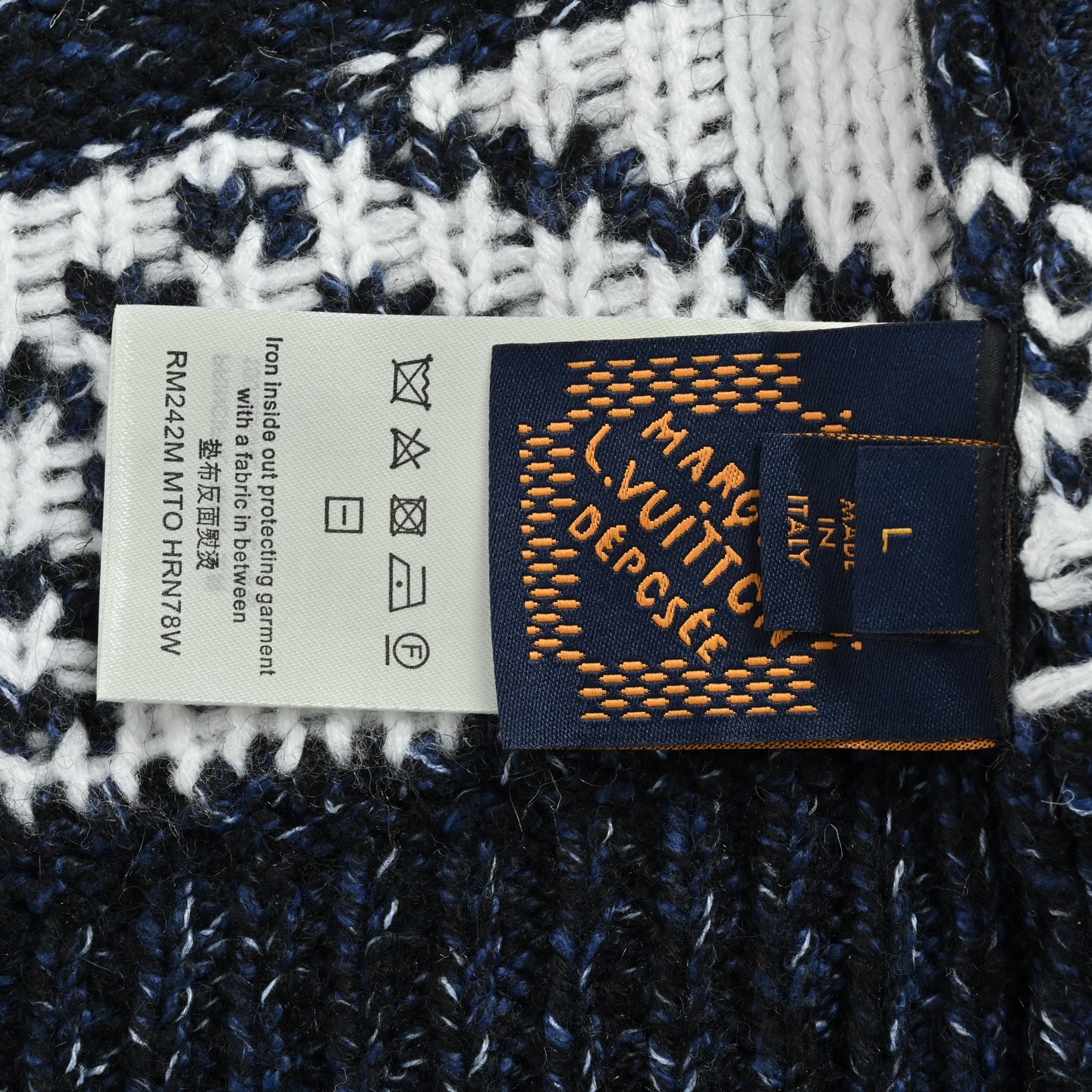 Louis Vuitton/路易威登 25Fw 鲸鱼提花针织拉链毛衣外套