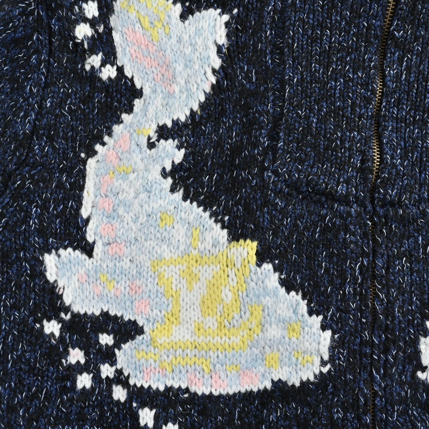 Louis Vuitton/路易威登 25Fw 鲸鱼提花针织拉链毛衣外套