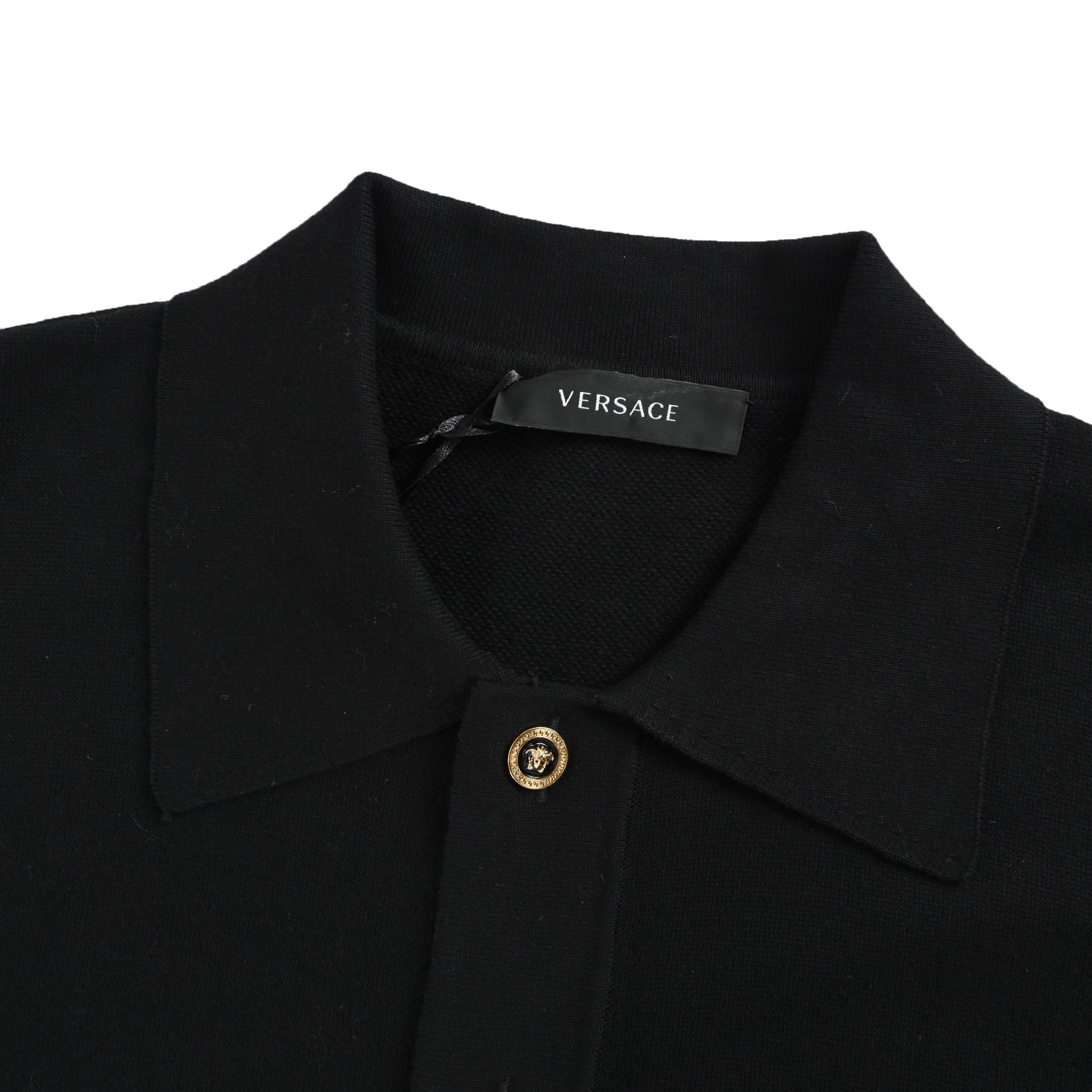 VERSACE/范思哲 金扣罗纹边针织开衫