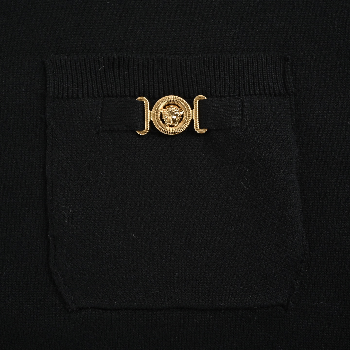 VERSACE/范思哲 金扣罗纹边针织开衫