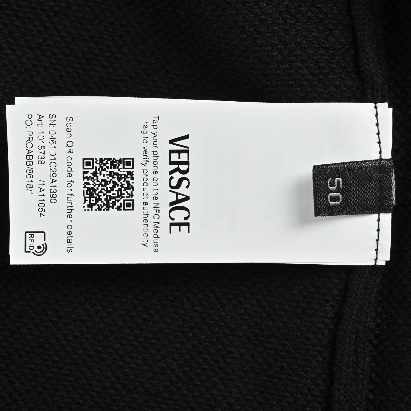 VERSACE/范思哲 金扣罗纹边针织开衫