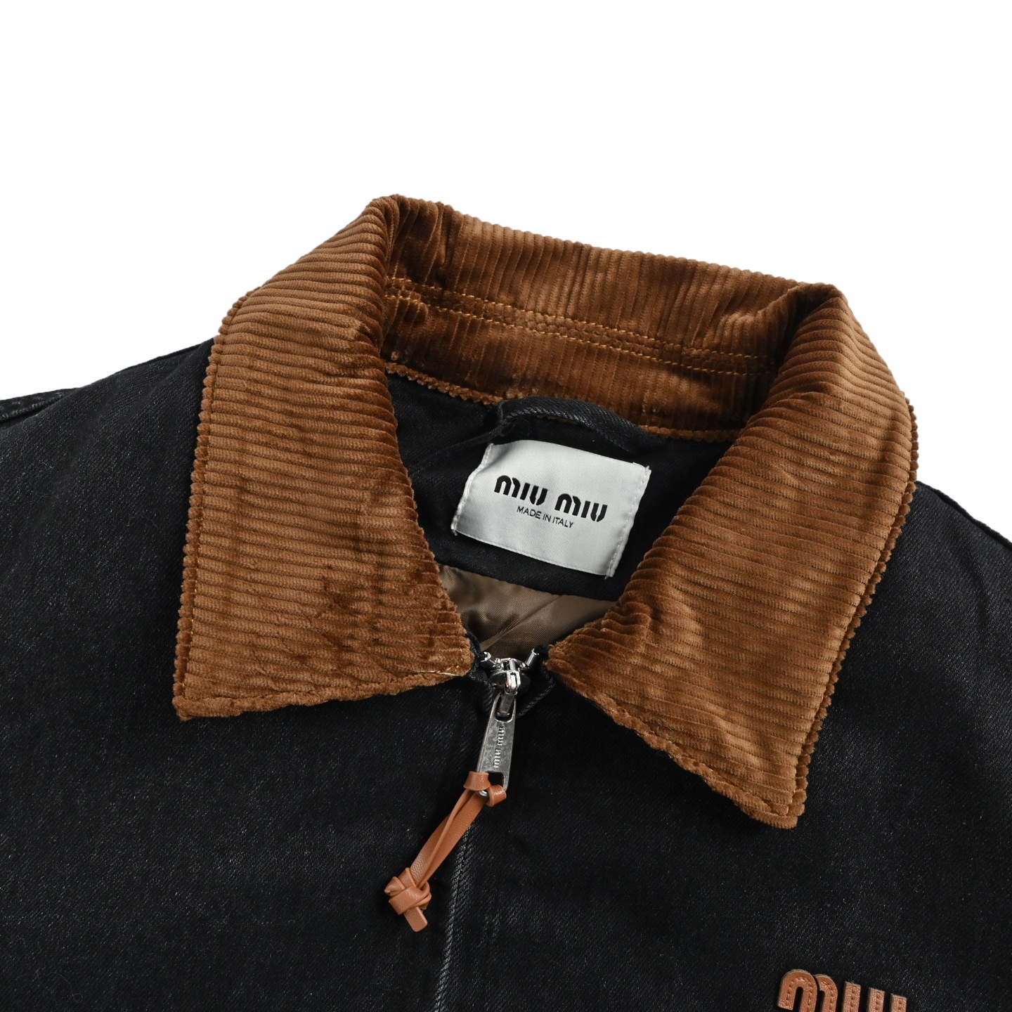 Miu Miu 25Fw Miu小标牛仔棉服外套
