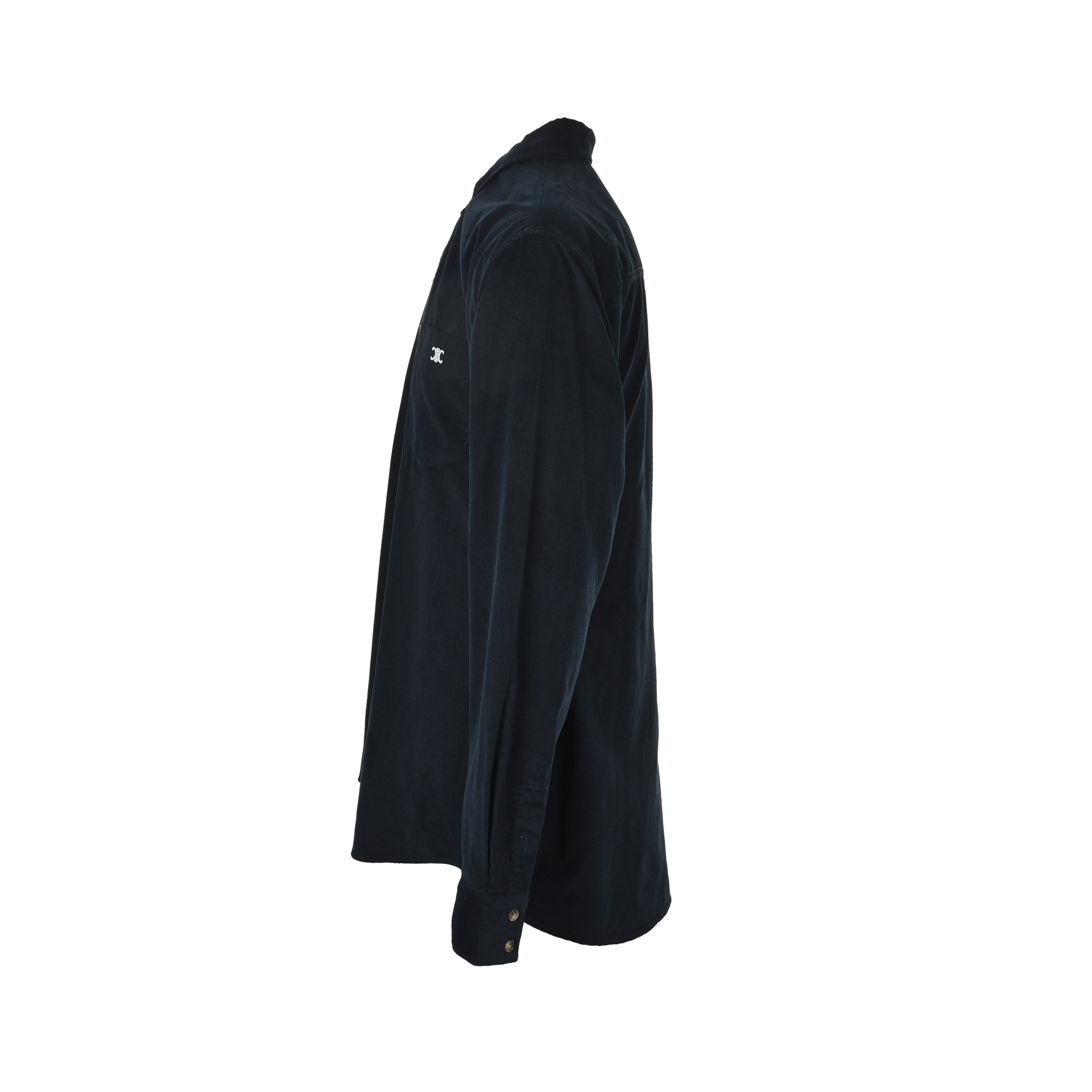 Celine/赛琳 凯旋门刺绣口袋衬衫 定制御绒凸纹缎面棉