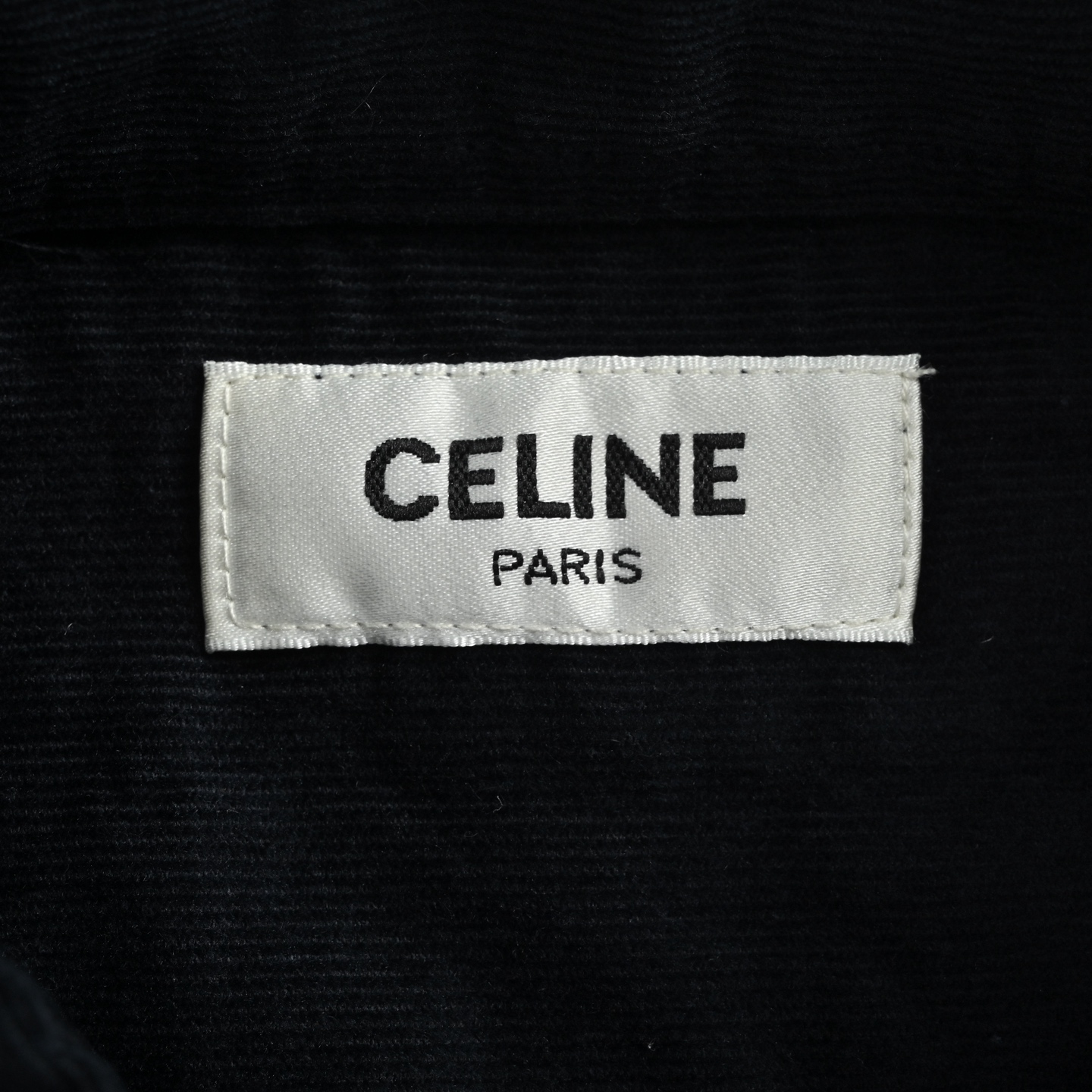 Celine/赛琳 凯旋门刺绣口袋衬衫 定制御绒凸纹缎面棉
