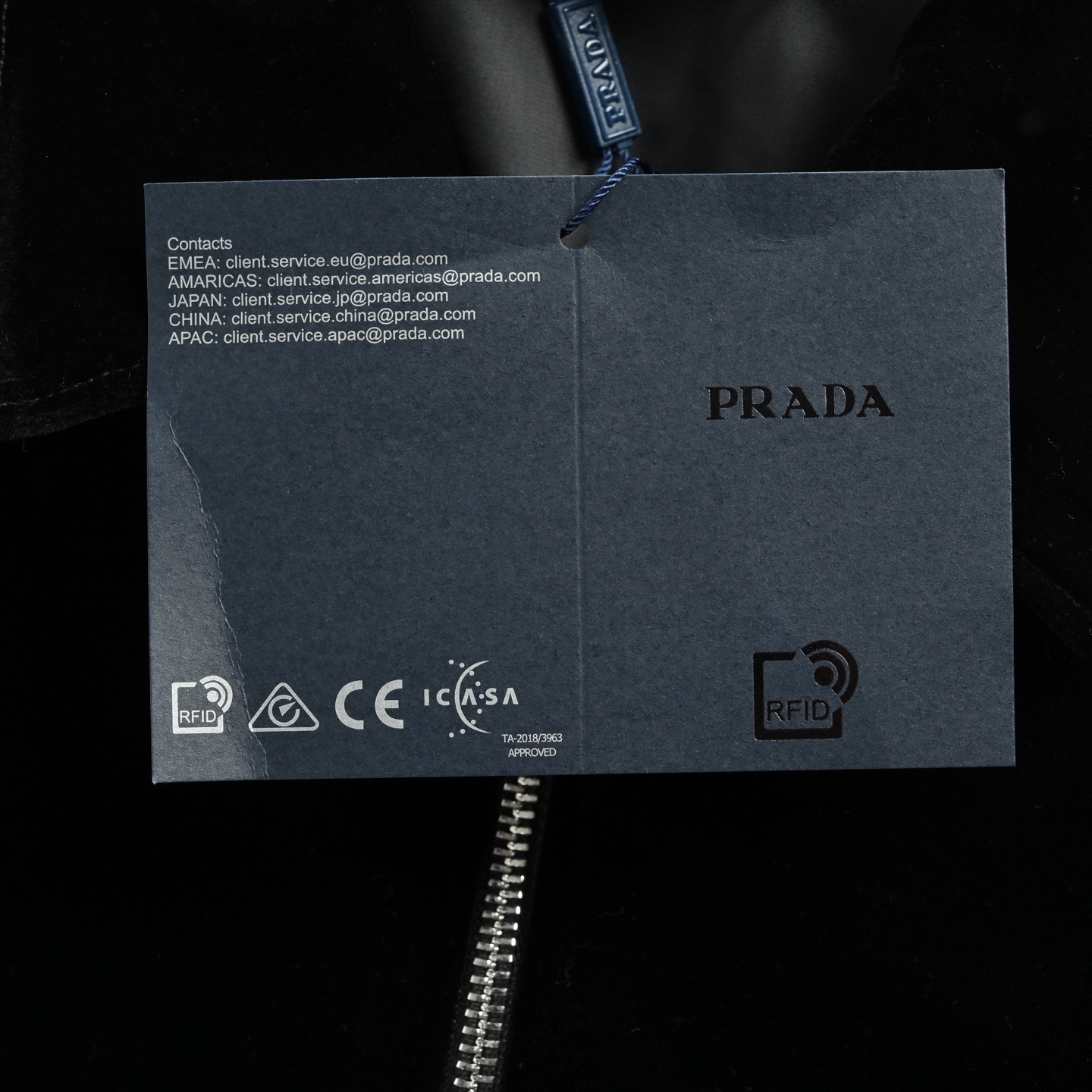 Prada/普拉达 25Fw 三角标丝绒夹克外套