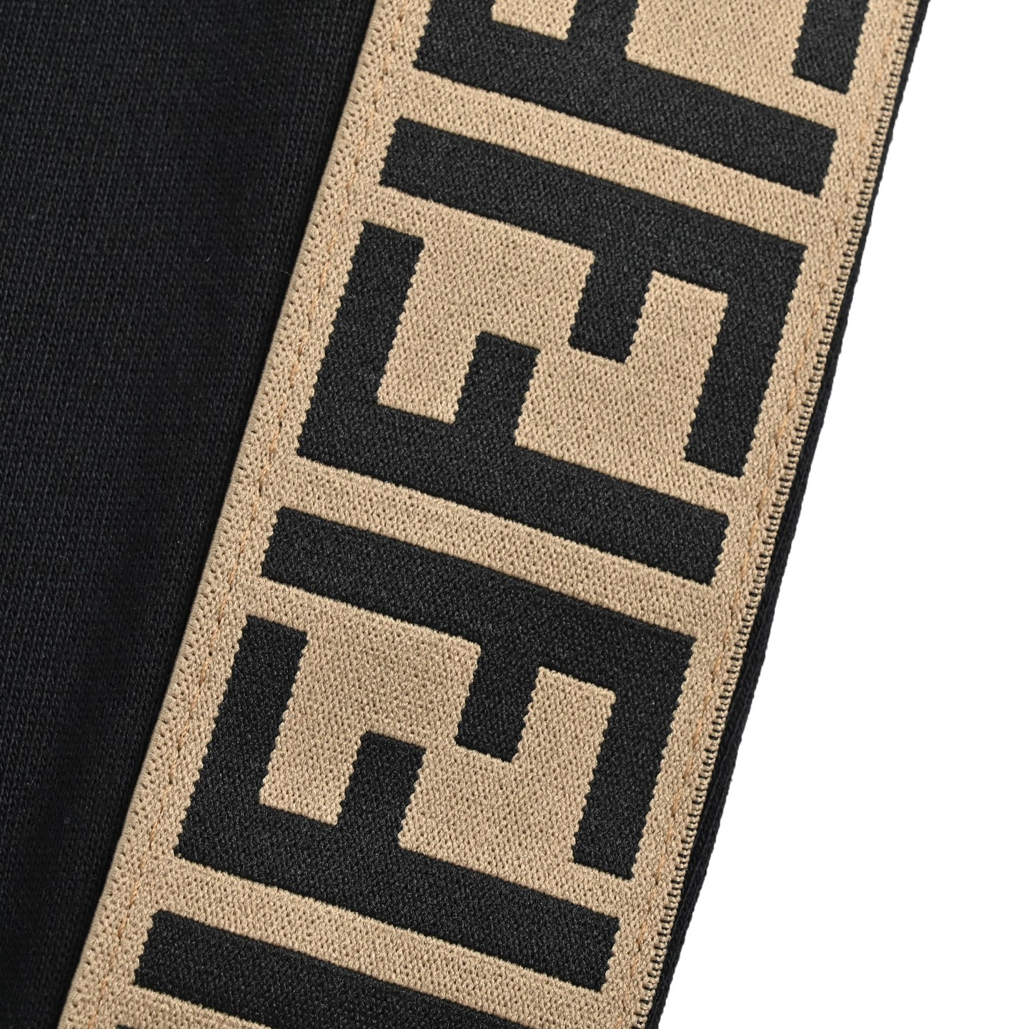 Fendi/芬迪 双F刺绣及logo织带长裤 FD经典元素 上身休闲舒适