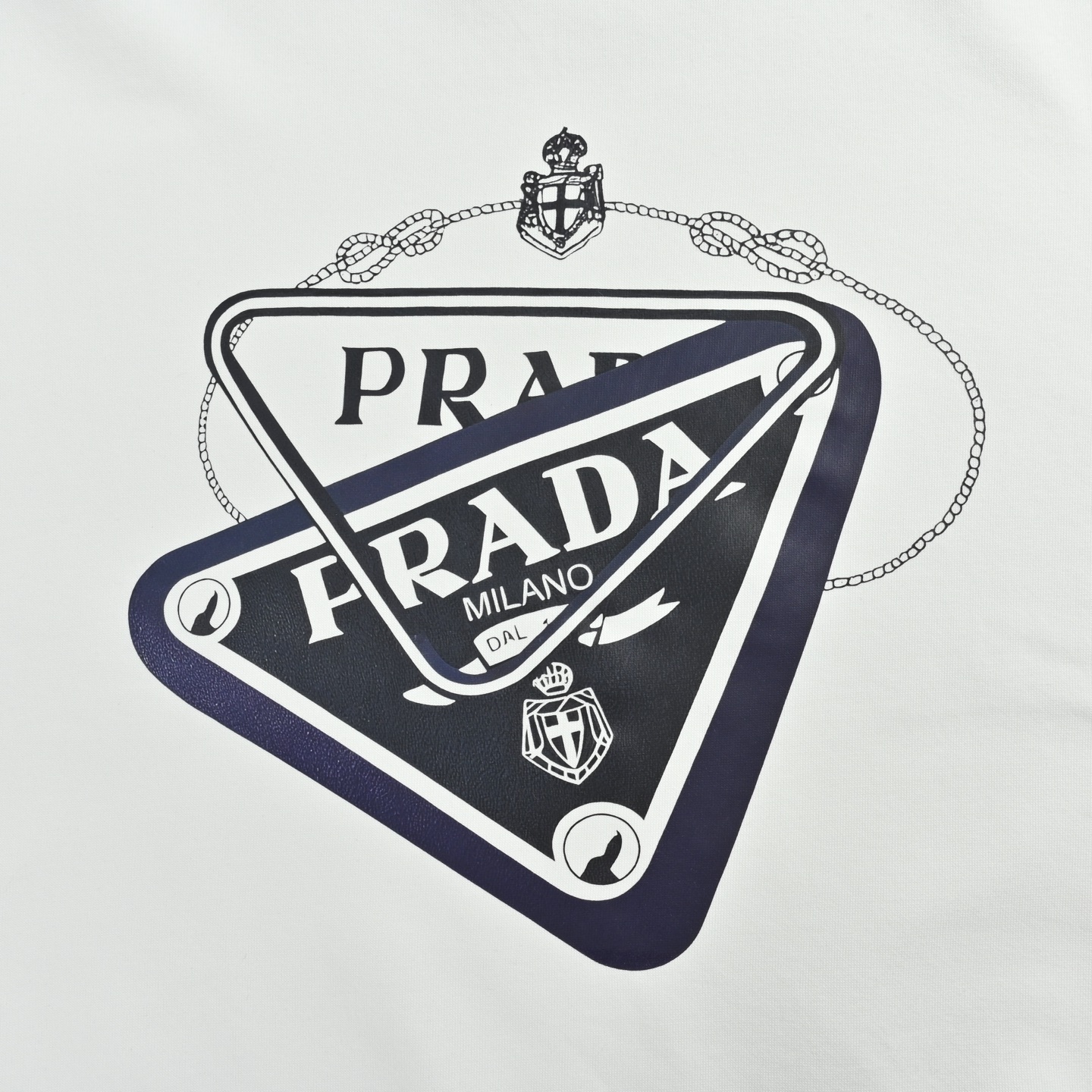 Prada/普拉达 三角标印花圆领卫衣 25SS秋冬新款 个性经典字母印花