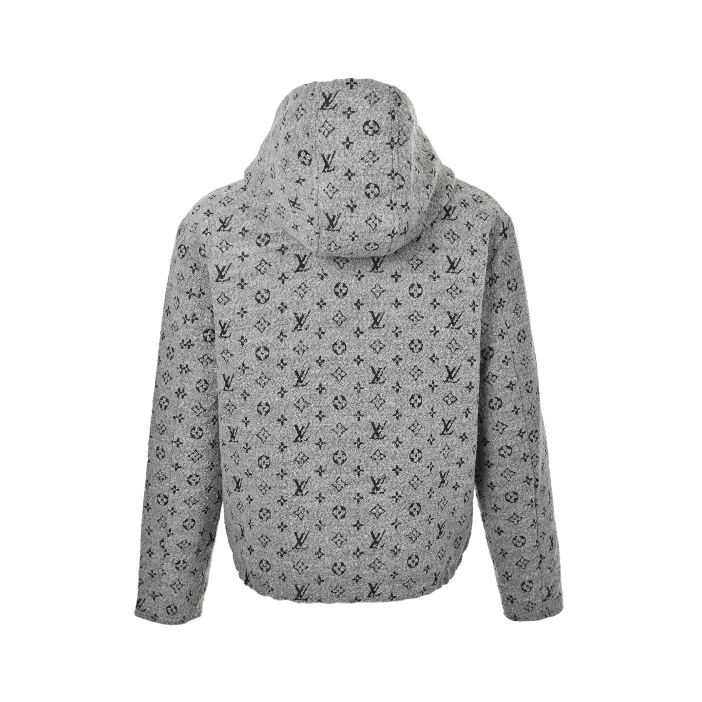 Louis Vuitton/路易威登 25Fw 满幅老花提花毛呢连帽外套 LV Monogram连帽外套
