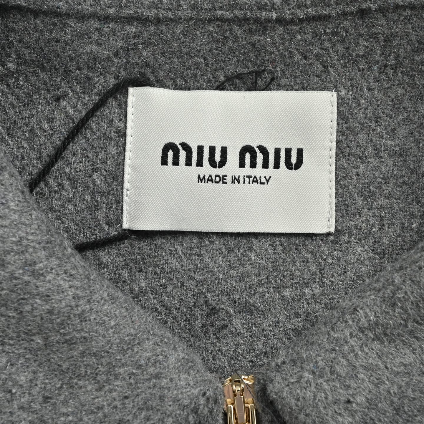 Miu Miu/缪缪 小标刺绣羊绒夹克外套