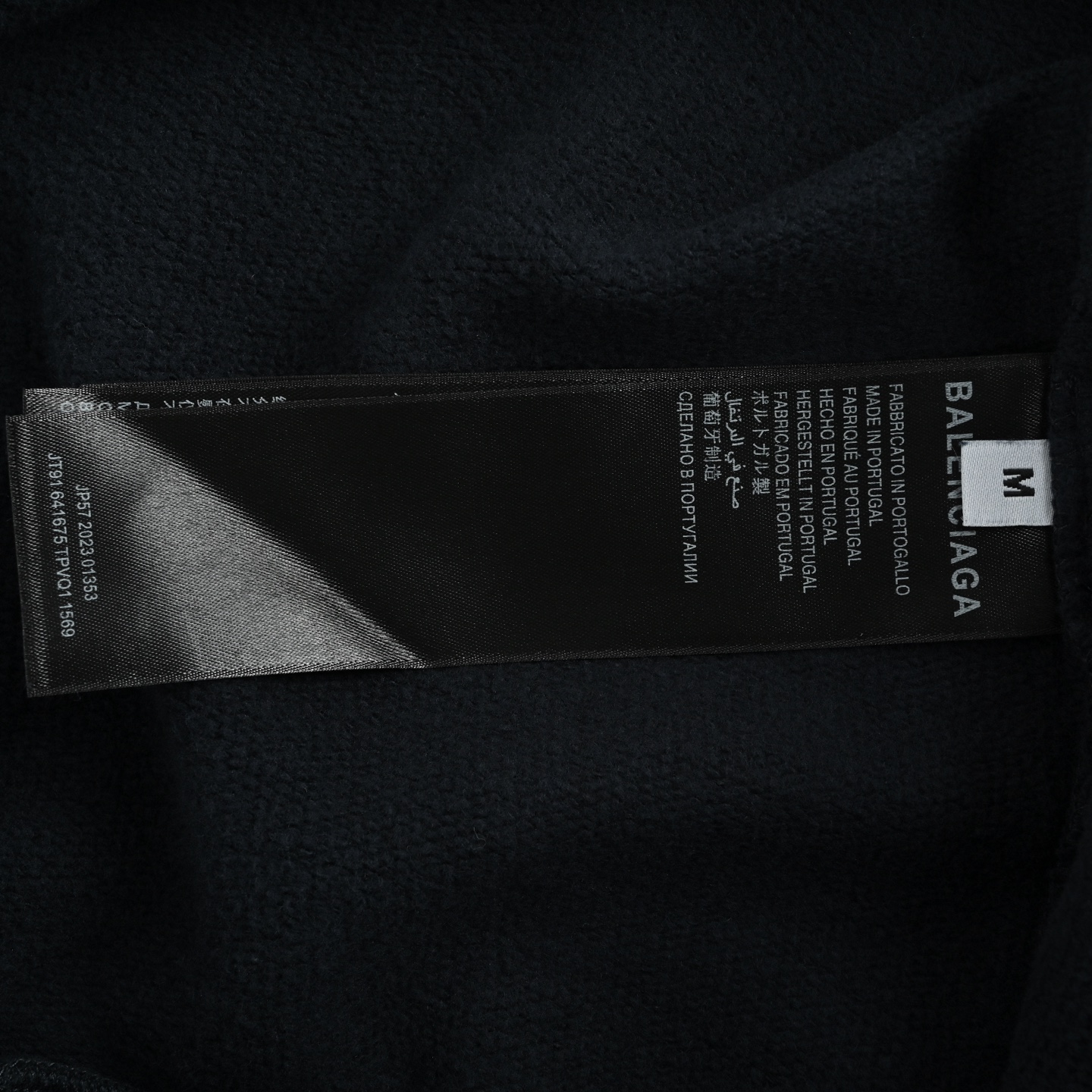 Balenciaga/巴黎世家 V领前后字母刺绣连帽卫衣