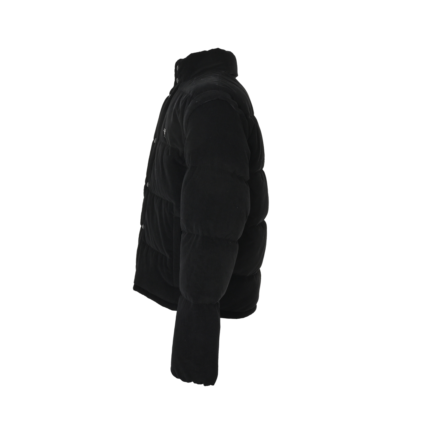 Prada/普拉达 25Fw 三角标可拆卸灯芯绒立领羽绒服