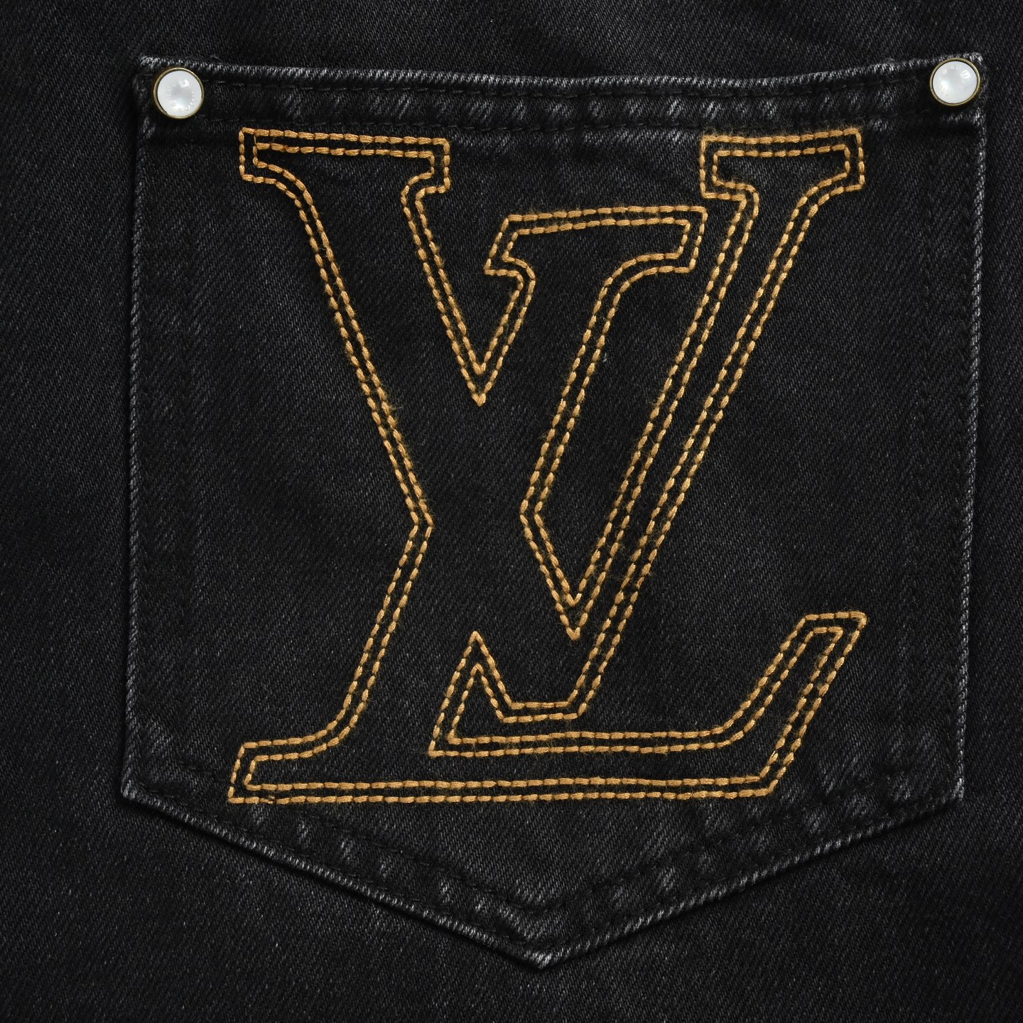 Louis Vuitton/路易威登 25Fw 刺绣logo牛仔裤