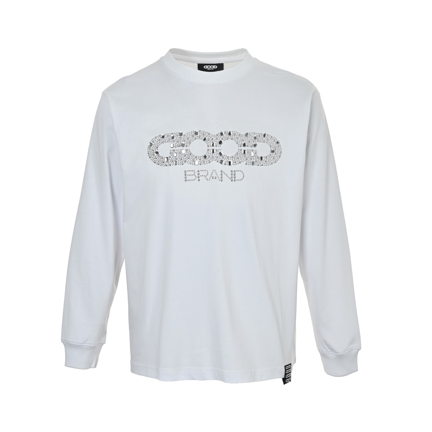 本地自取：💰180 Good Brand 25Fw 镂空烫钻字母长袖T恤 男女同款 Colors:黑色、白色 Size:S-XL