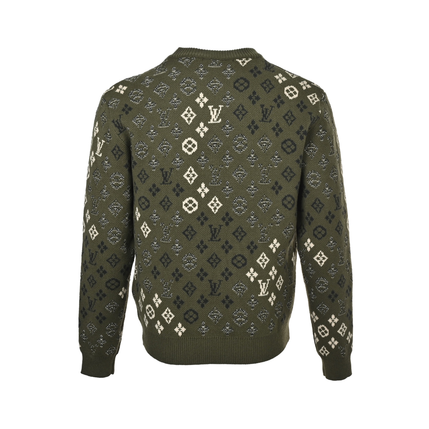 Louis Vuitton/路易威登 老花提花迷彩圆领毛衣 LV这款Monogram迷彩针织衫