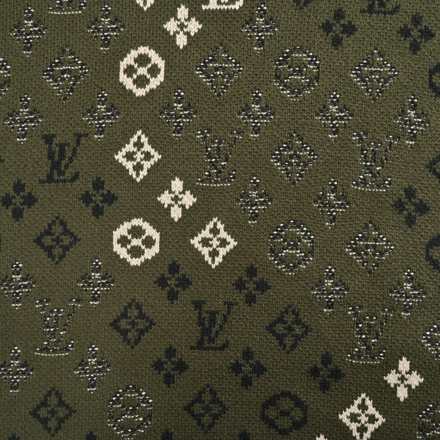 Louis Vuitton/路易威登 老花提花迷彩圆领毛衣 LV这款Monogram迷彩针织衫