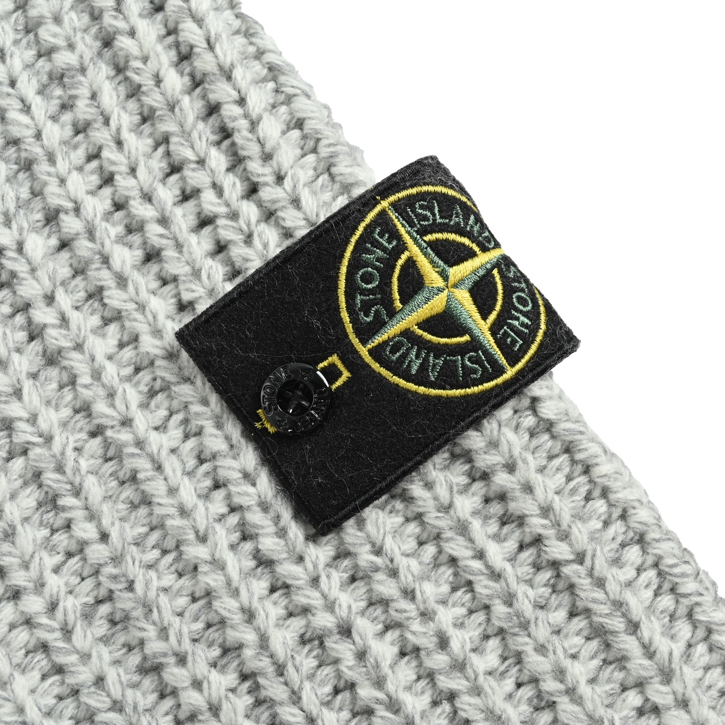 Stone Island/石头岛 粗针拉链连帽毛衣外套 Stone Island 25FW银灰色针织拉链外套