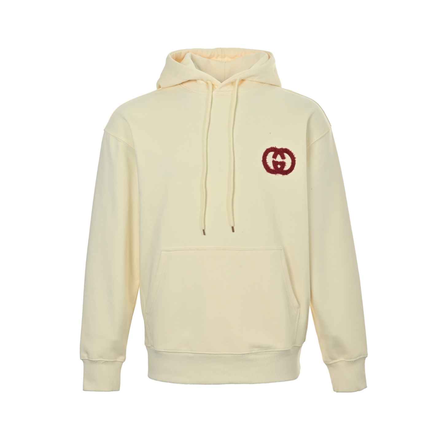本地自取: Gucci/古驰 25Fw 毛巾绣双G刺绣连帽卫衣 详细特征 · 采用420克纯棉双纱鱼鳞毛圈面料 · 面部无尘烧毛工艺 底部吸毛 环保活性染 ·抓绒工艺+红灰撞色大标设计 · 原版主唛水洗吊牌防潮纸包装 颜色:黑色/白色